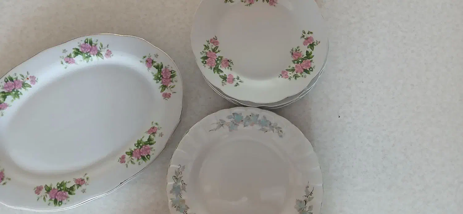 بشقاب  گل سرخی|ظروف سرو و پذیرایی|شیراز, دارالرحمه|دیوار