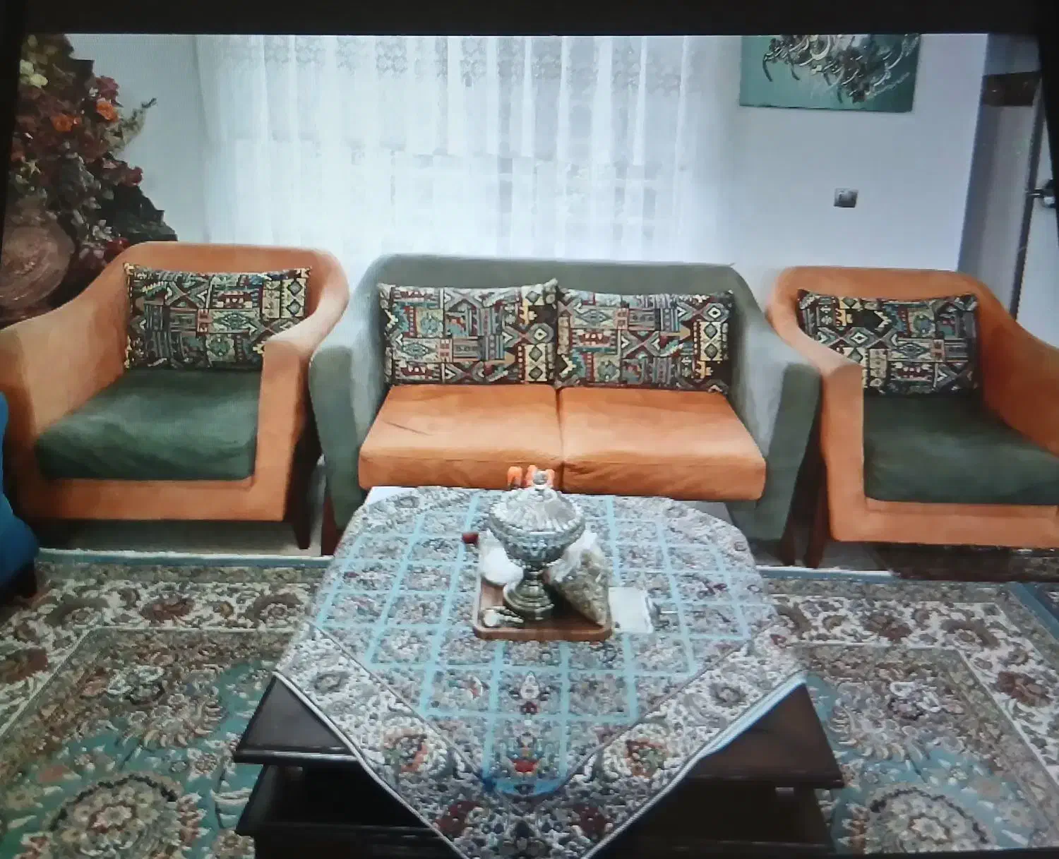 مبلمان نیم ست مبل دو نفره و دو تا تک نفره|مبلمان خانگی و میز عسلی|نوشهر, |دیوار