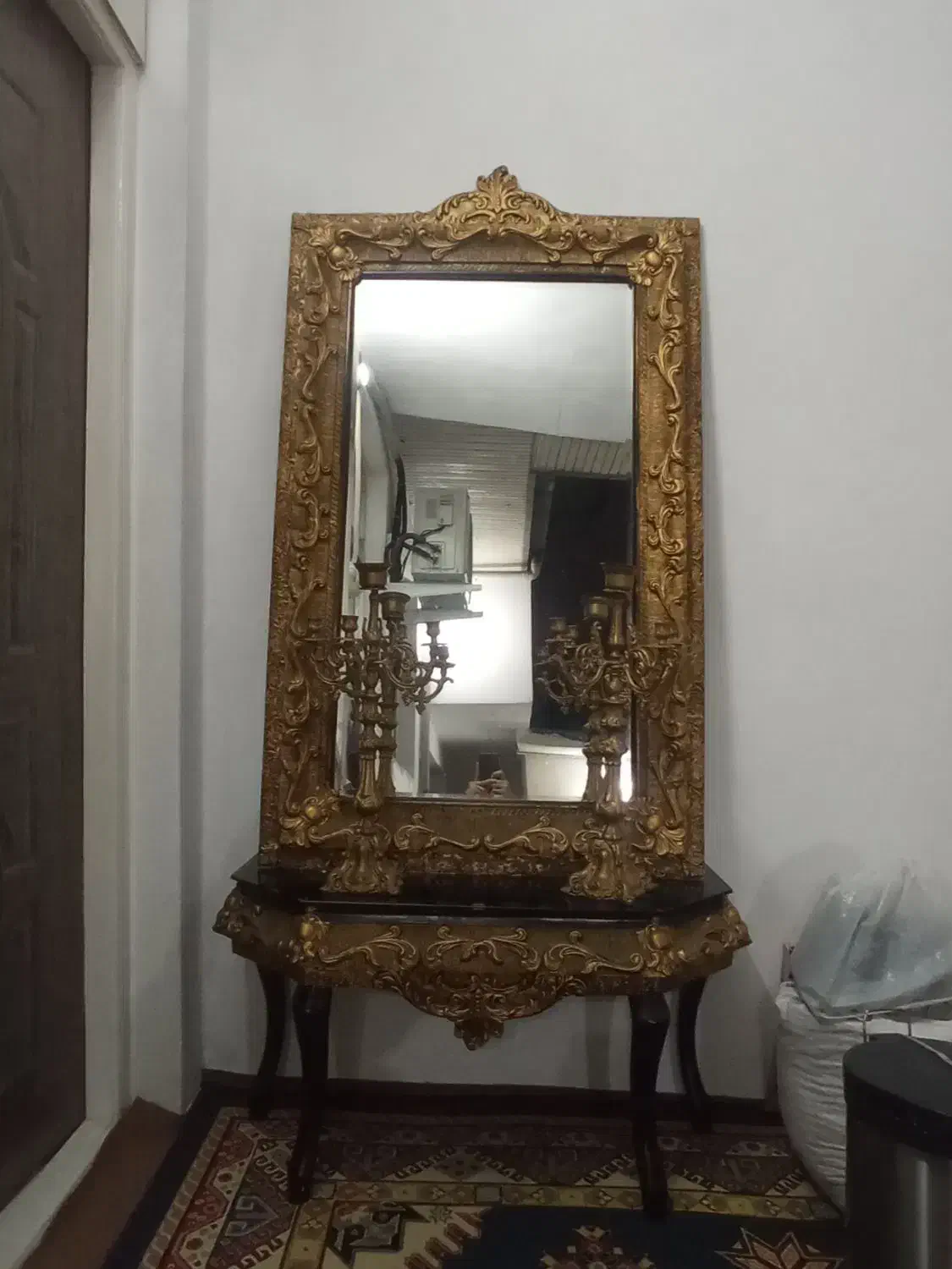 آیینه و شمعدان|آینه|رشت, اسماعیل آباد|دیوار