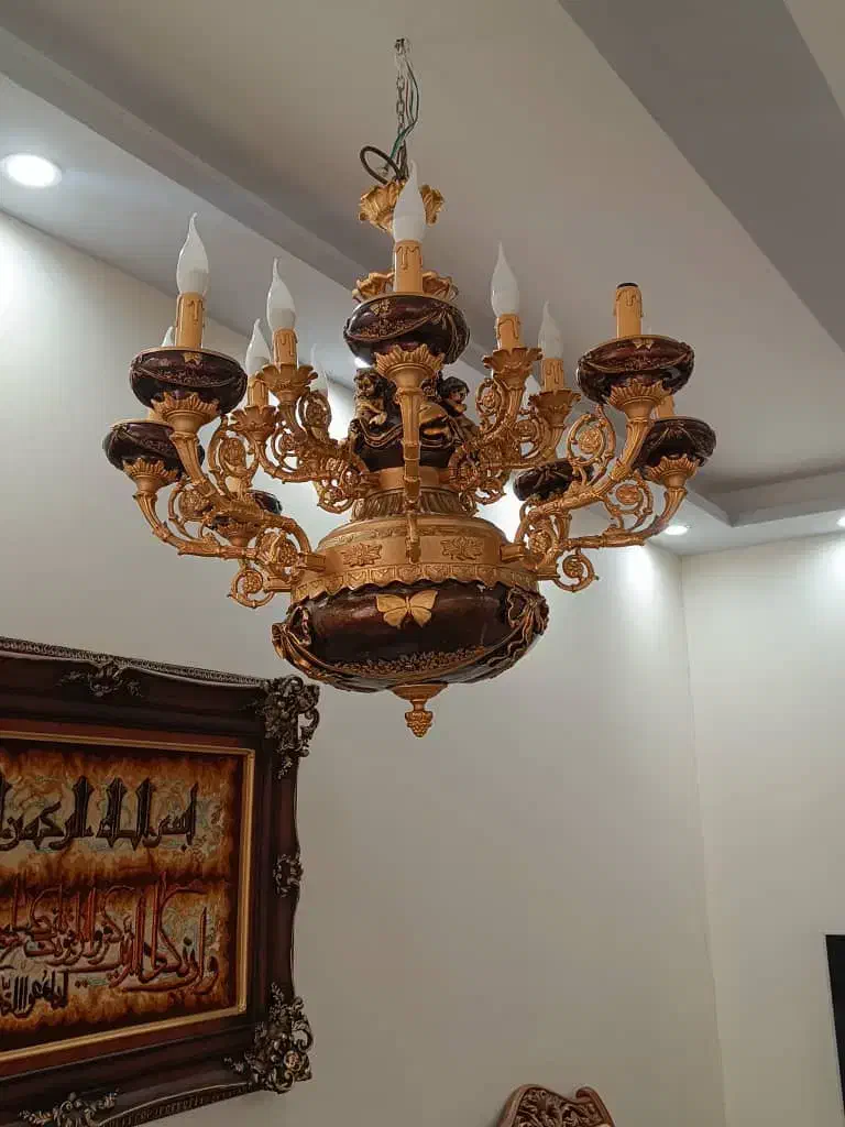 لوستر برنزی|لوستر و چراغ آویز|تهران, کوهک|دیوار