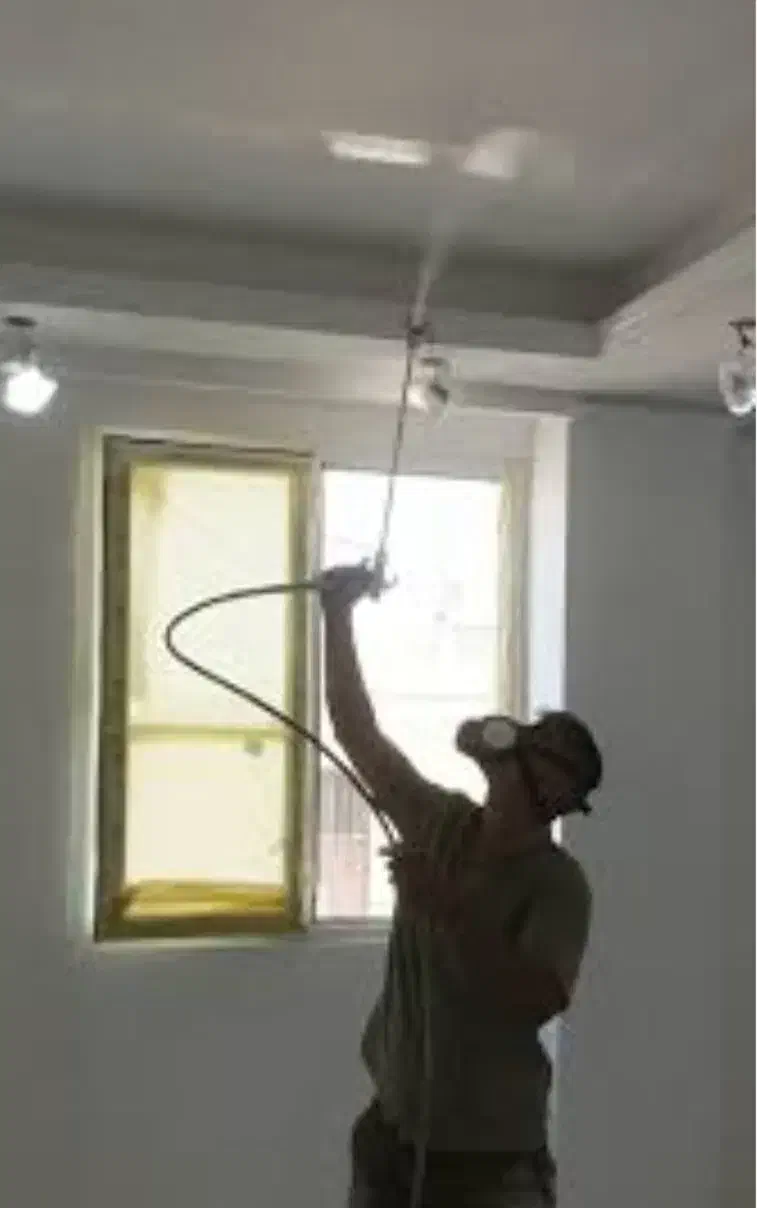 نقاشی ساختمان با دستگاه ایرلس بسیار مناسب وسریع|خدمات پیشه و مهارت|بروجرد, |دیوار