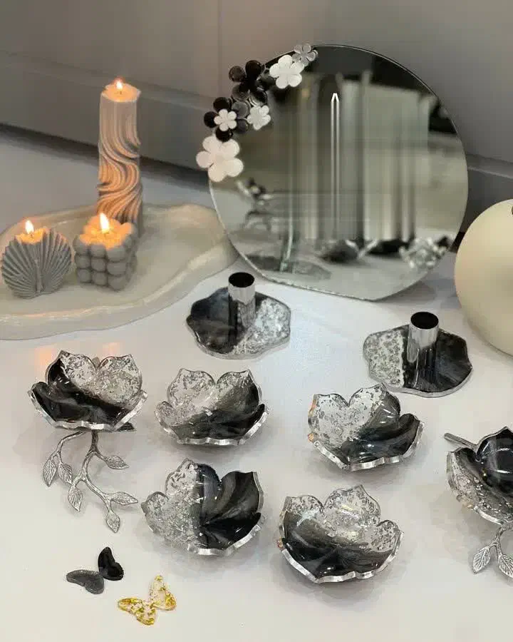 هفت سین رزینی همراه آینه|صنایع دستی و سایر لوازم تزئینی|زاهدان, |دیوار