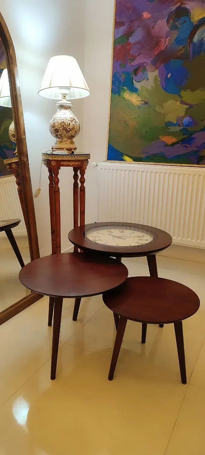 میز عسلی ساعت دار برند lotus|مبلمان خانگی و میز عسلی|تبریز, |دیوار