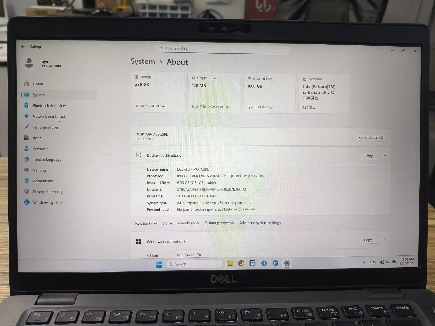 لپ‌تاپ تمیز Dell latitude 5400|رایانه همراه|بجنورد, |دیوار