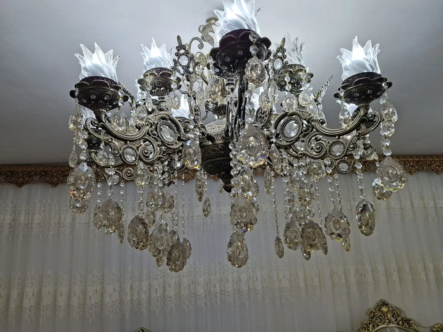 3 عدد لوستر 8 شاخه|لوستر و چراغ آویز|خنداب, |دیوار