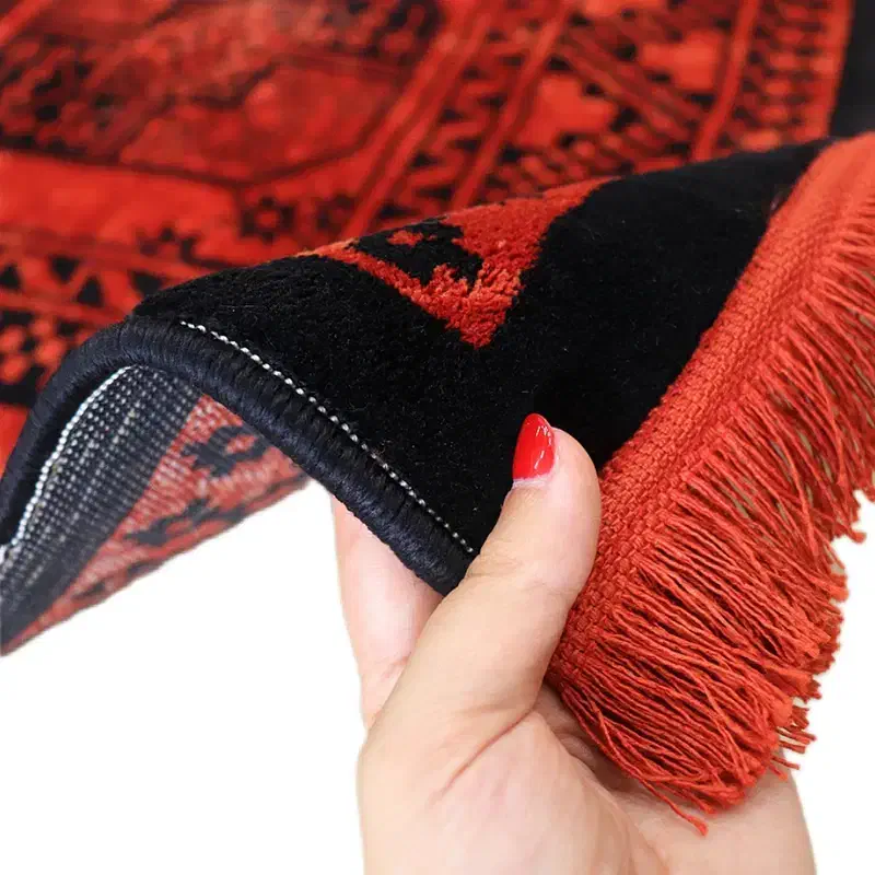 دو عدد فرش ابریشمی ماشینی مدرن کلاسیک رنگ قرمزلاکی|فرش|آمل, |دیوار