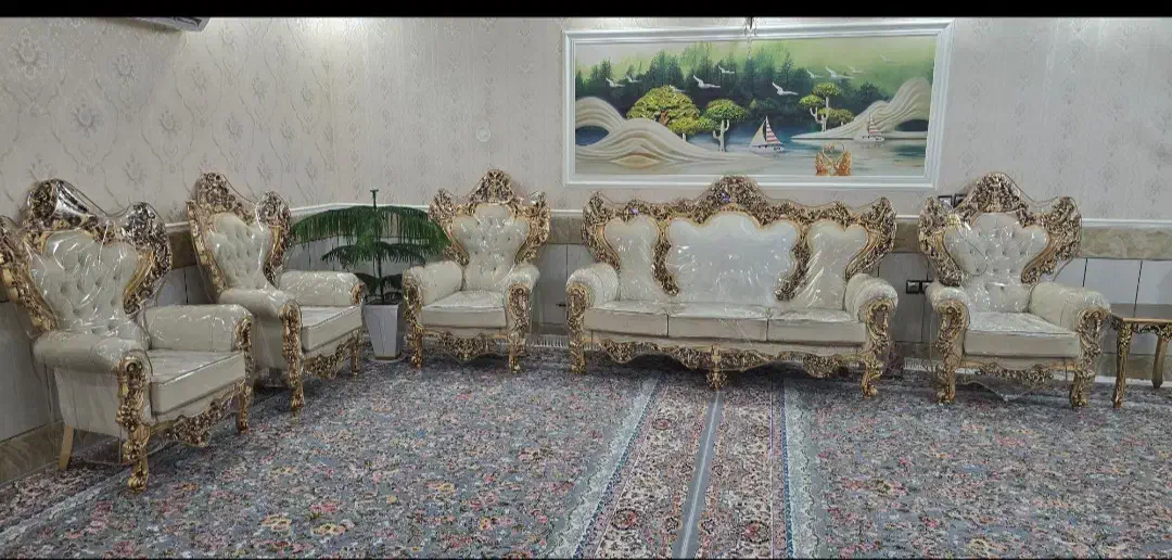 مبل 9نفر سلطنتی|مبلمان خانگی و میز عسلی|الیگودرز, |دیوار