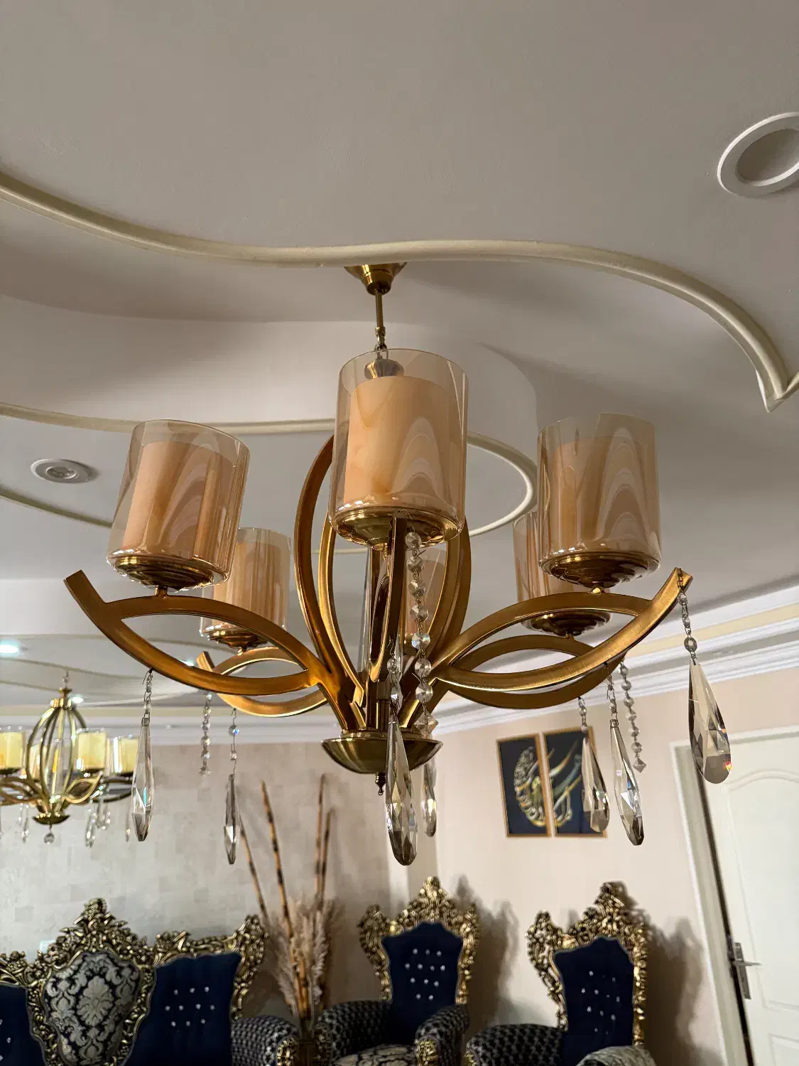 لوستر 6 شاخه|لوستر و چراغ آویز|پاکدشت, پاکدشت (مامازند)|دیوار