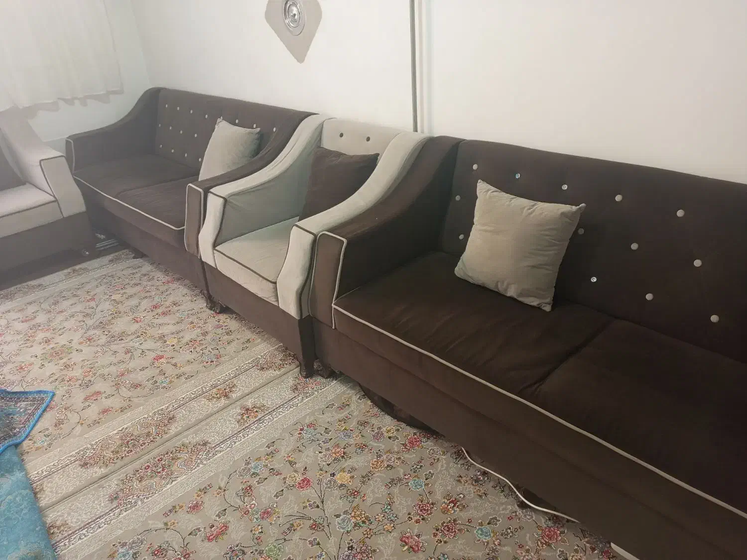 مبل با جلو مبلی|مبلمان خانگی و میز عسلی|مهاباد (آذربایجان غربی), |دیوار