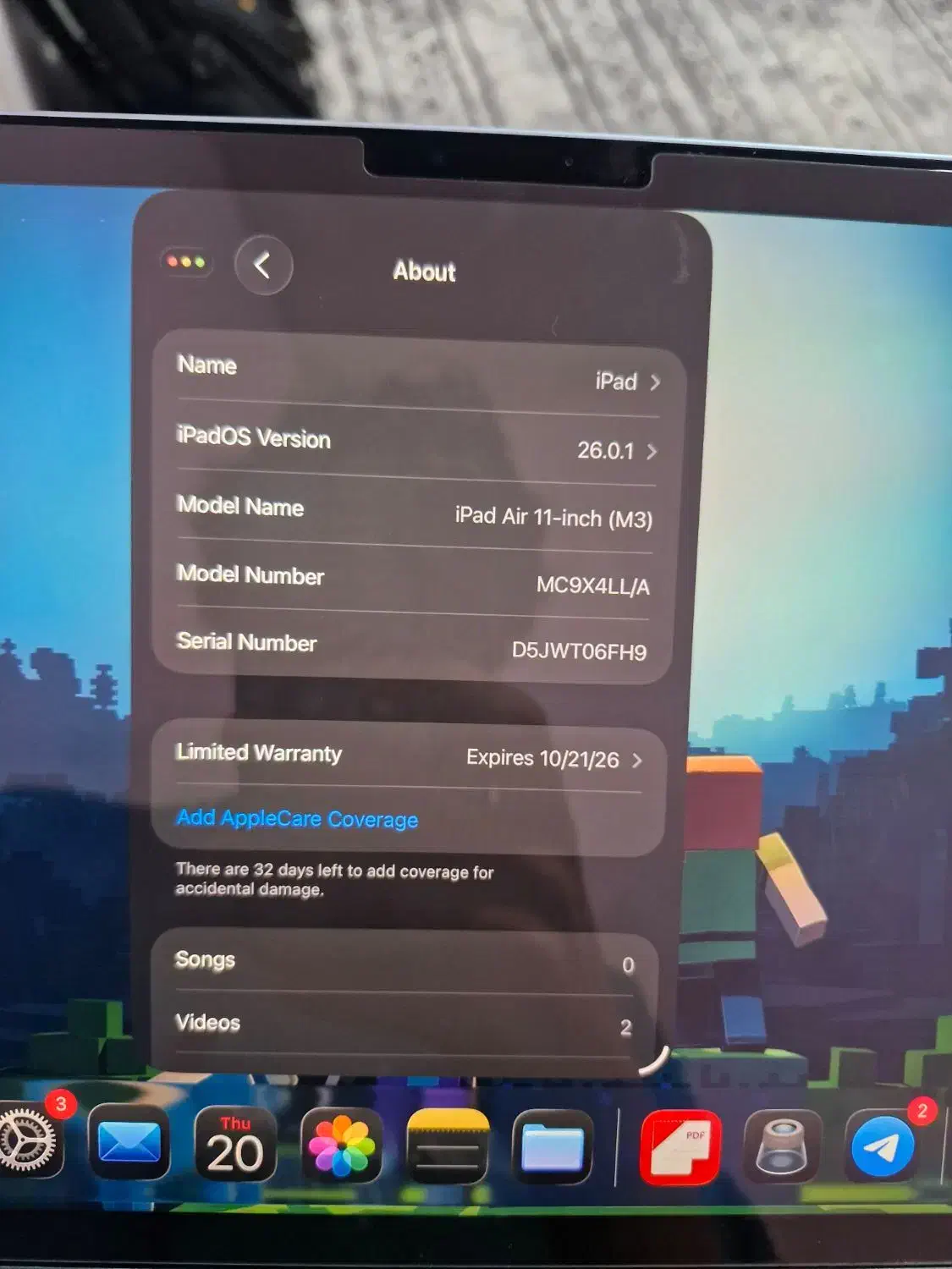 ایپد ایر ۱۱ اینچ m3 نو|تبلت|رشت, فلسطین|دیوار