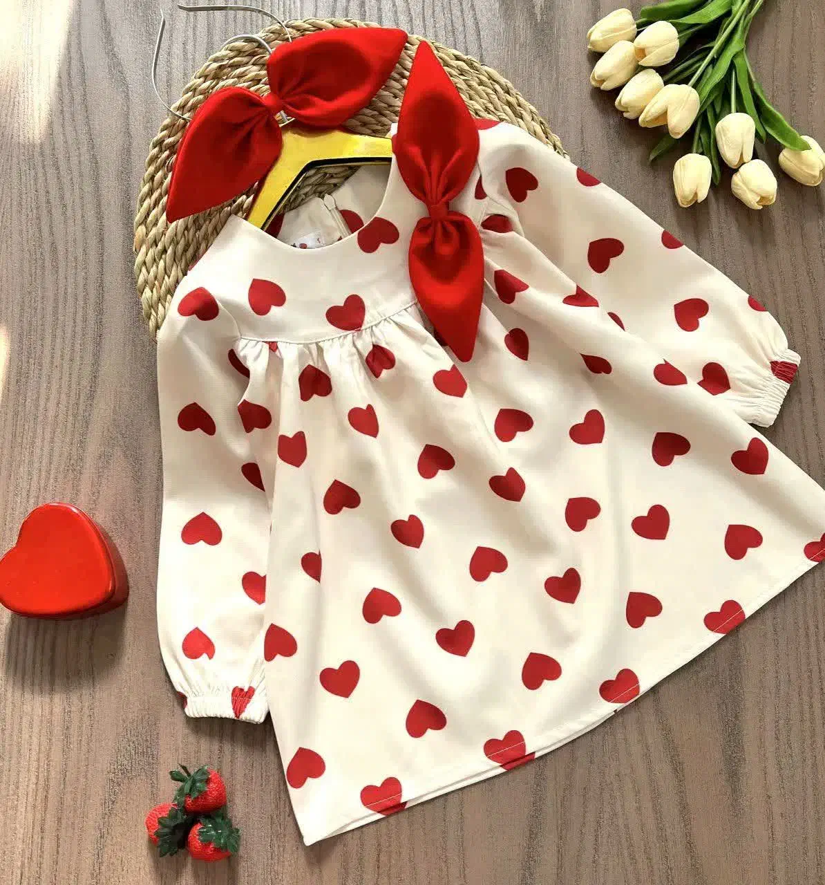 ست دو تیکه قلبی|کفش و لباس بچه|قم, حکمت شمالی|دیوار