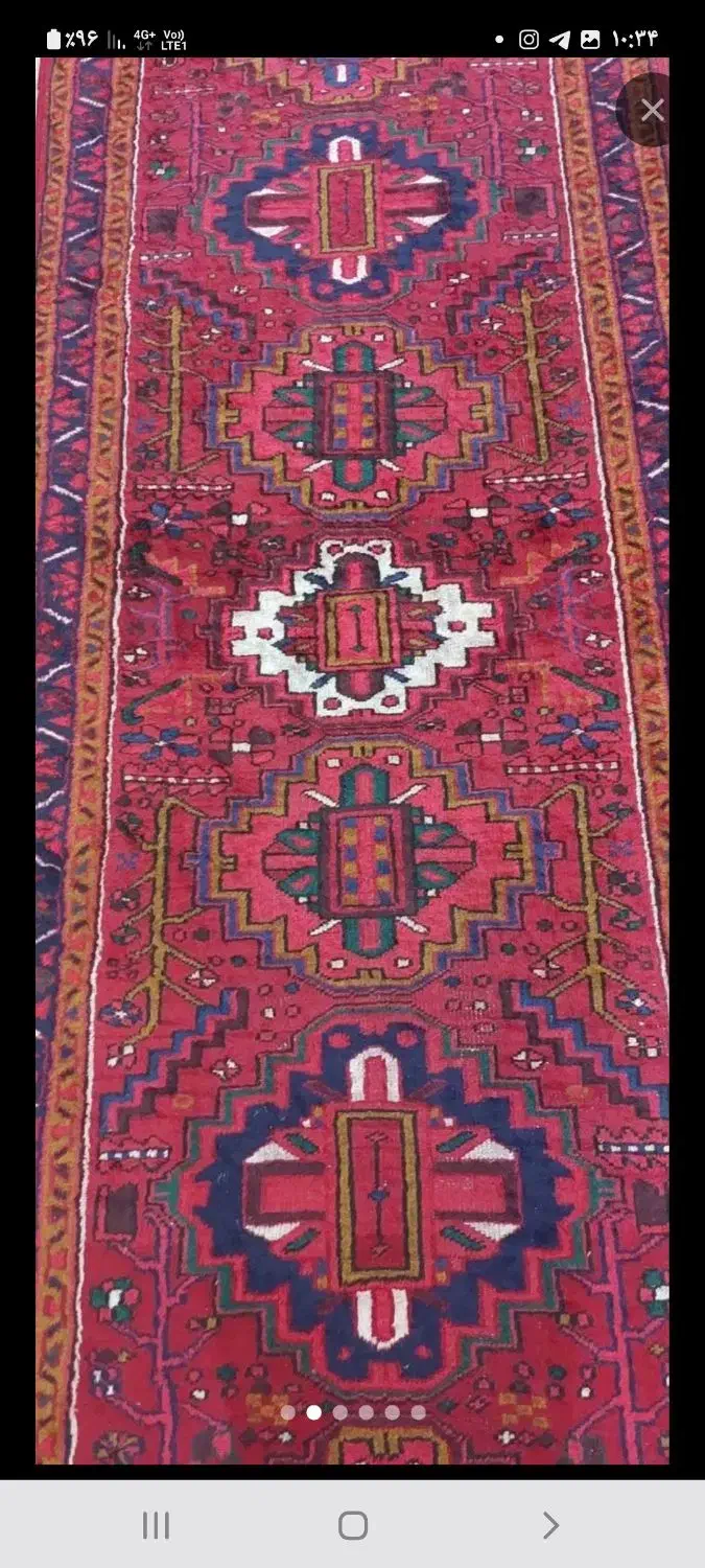 فرش کناره دستبافت هریس کارکرده|فرش|تبریز, |دیوار