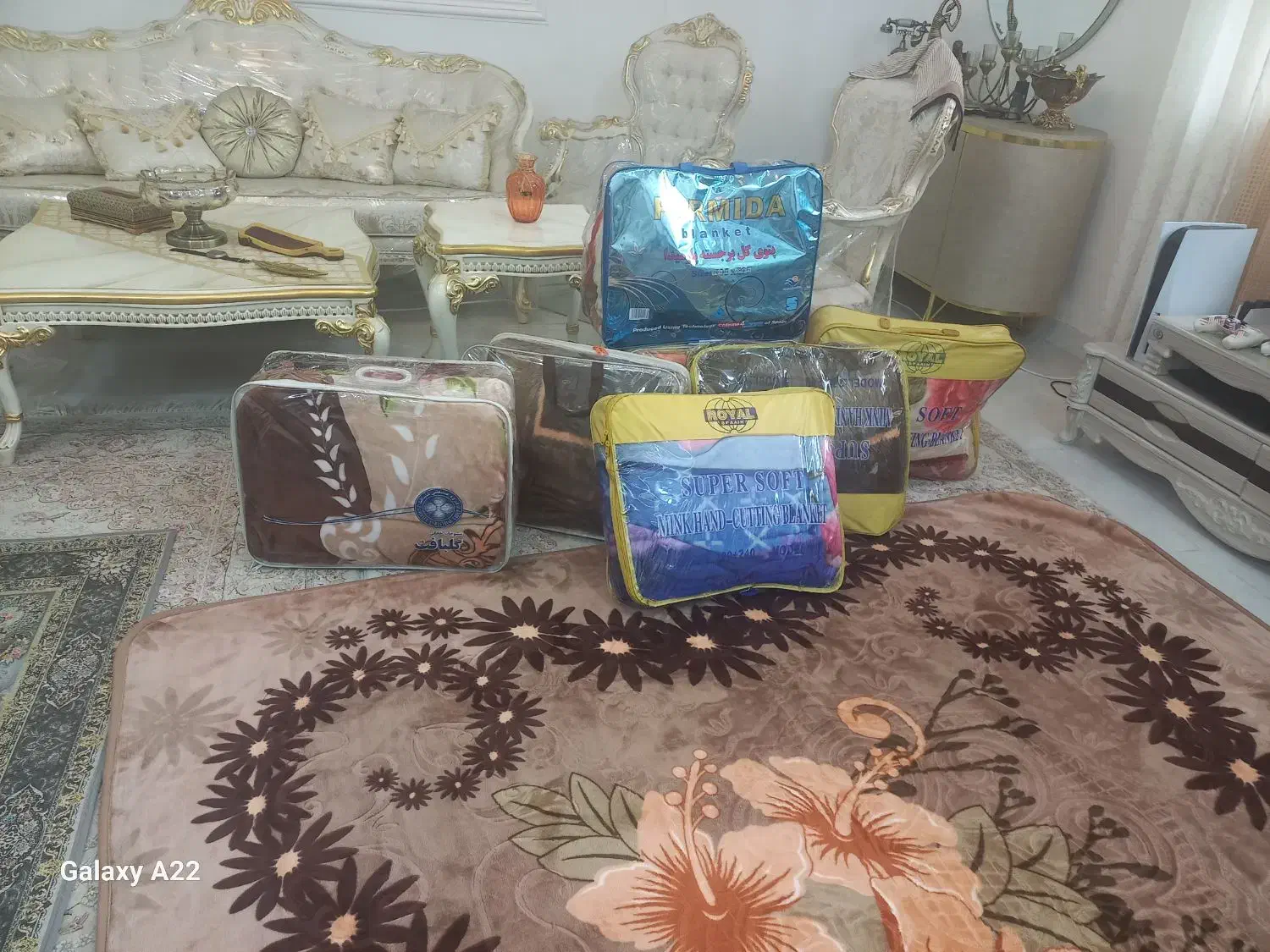 پتو گلبافت دو نفره درطرحهای زیبا آکبند کلی و تکی|رختخواب، بالش، پتو|الشتر, |دیوار