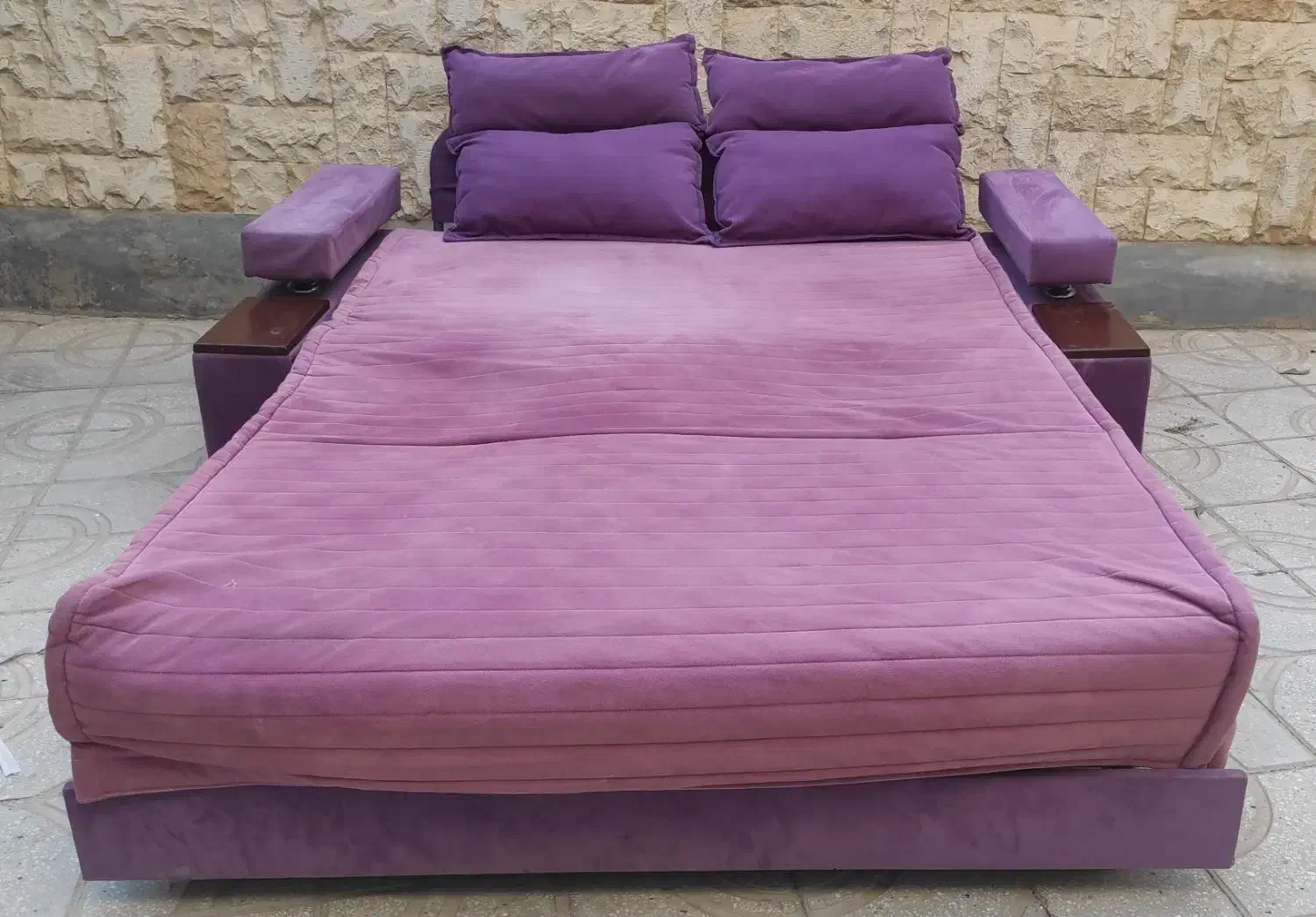 مبل دونفره تختخواب شو|تخت و سرویس خواب|مهدی شهر, |دیوار