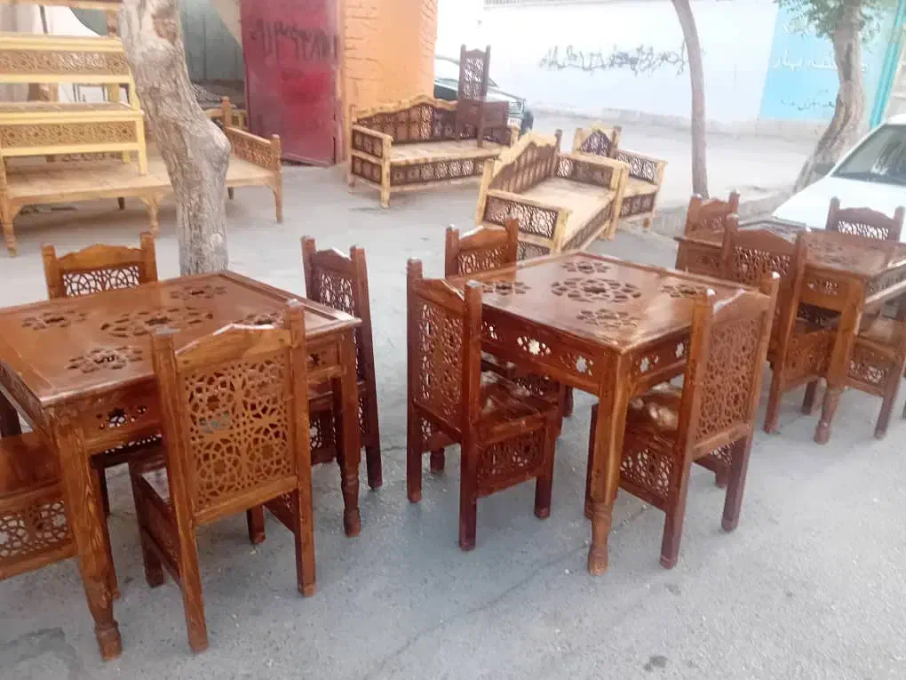 مبل وتخت چوبی تولیدی مریم|مبلمان خانگی و میز عسلی|قشم, |دیوار