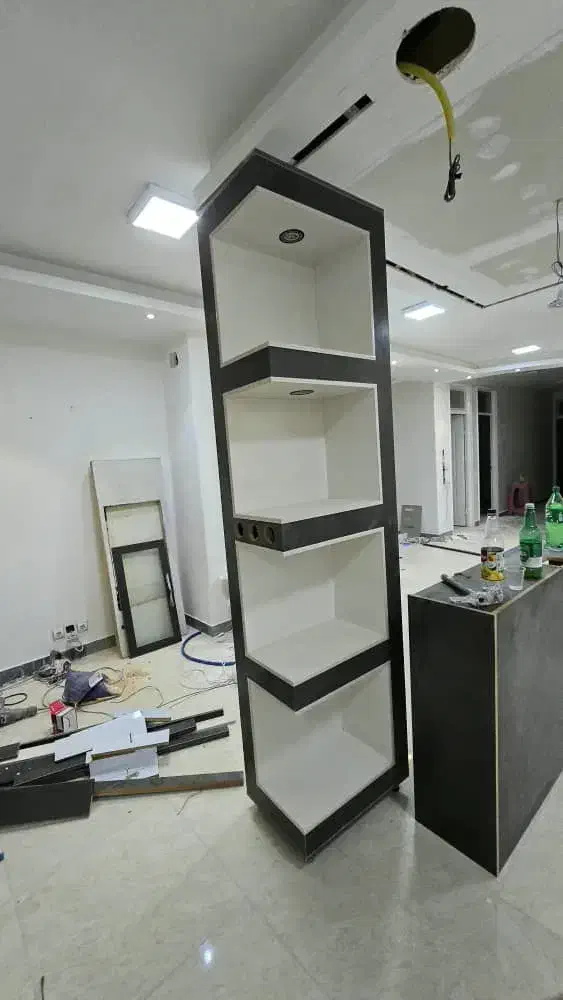 کابینت و دکور ام دی اف|کتابخانه، شلف، قفسه‌های دیواری|دزفول, |دیوار