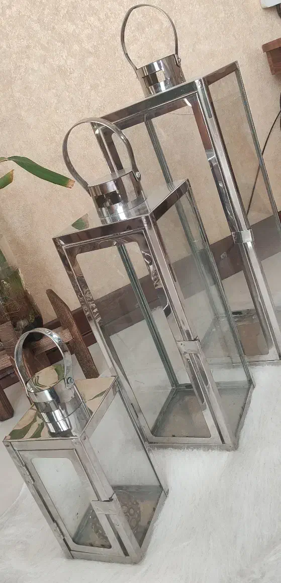 فانوس استیل ۳ سایزی|صنایع دستی و سایر لوازم تزئینی|زاهدان, |دیوار