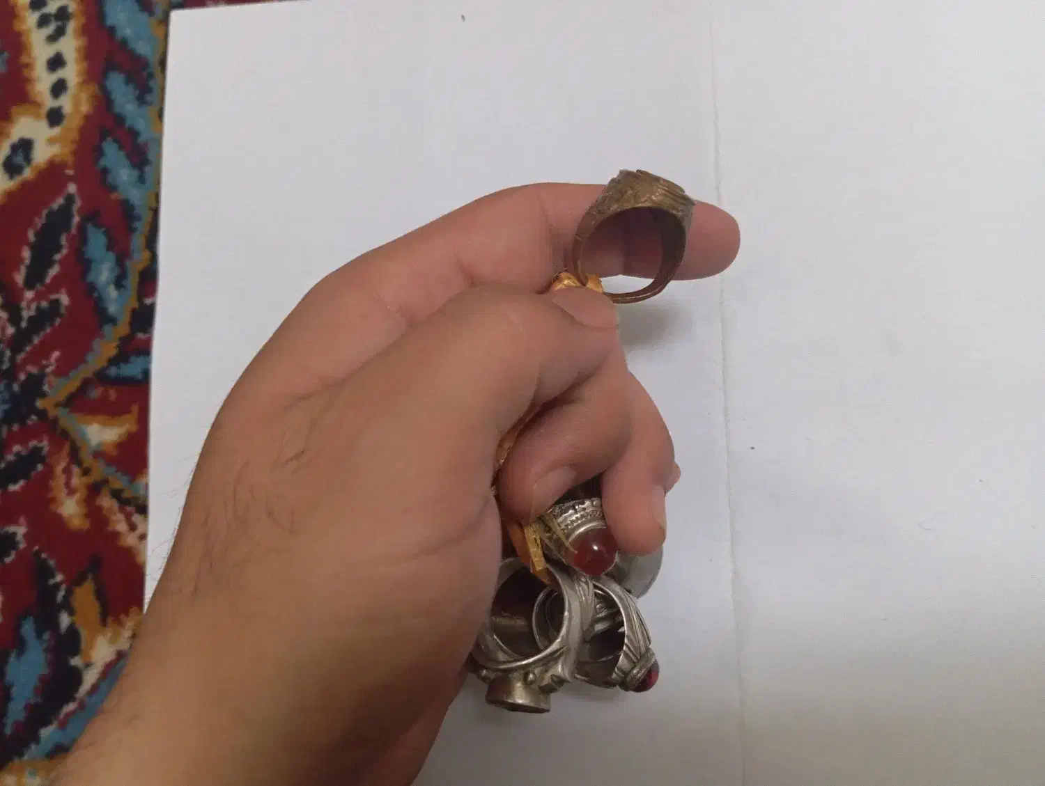 انگشترهای نقره عقیق دار|جواهرات|مشگین شهر, |دیوار