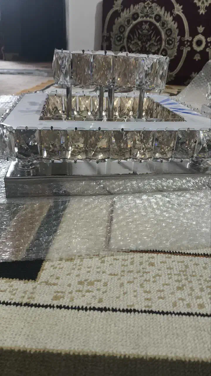 لوستر کریستال ۳ حلقه و۲ حلقه|لوستر و چراغ آویز|مشهد, زمرد|دیوار