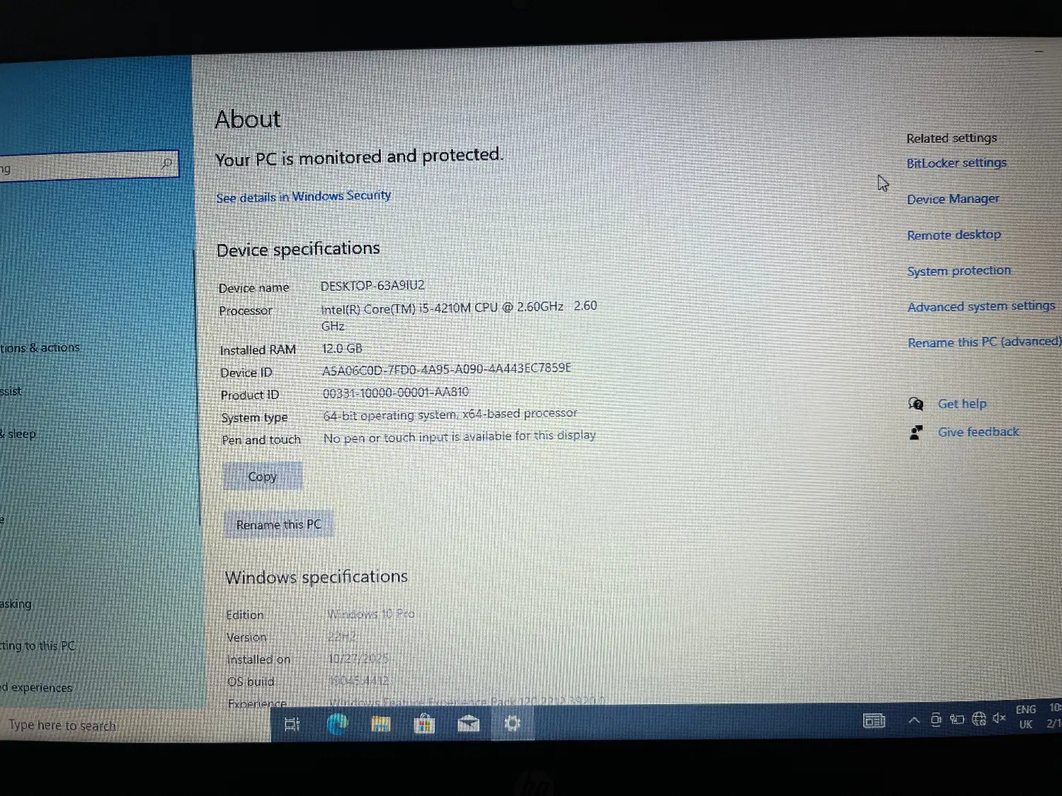 Hp probook core i5 ram12|رایانه همراه|بندر گناوه, |دیوار