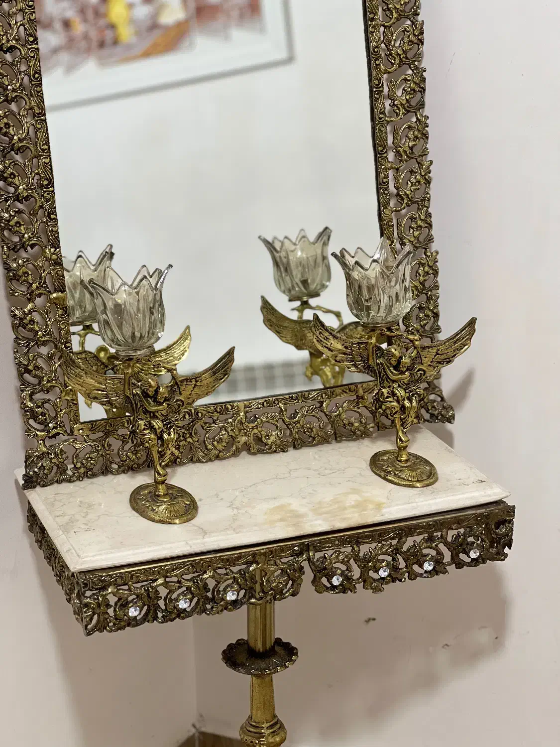 آینه برنز آلیاژ تمیز|آینه|مهاباد (آذربایجان غربی), |دیوار