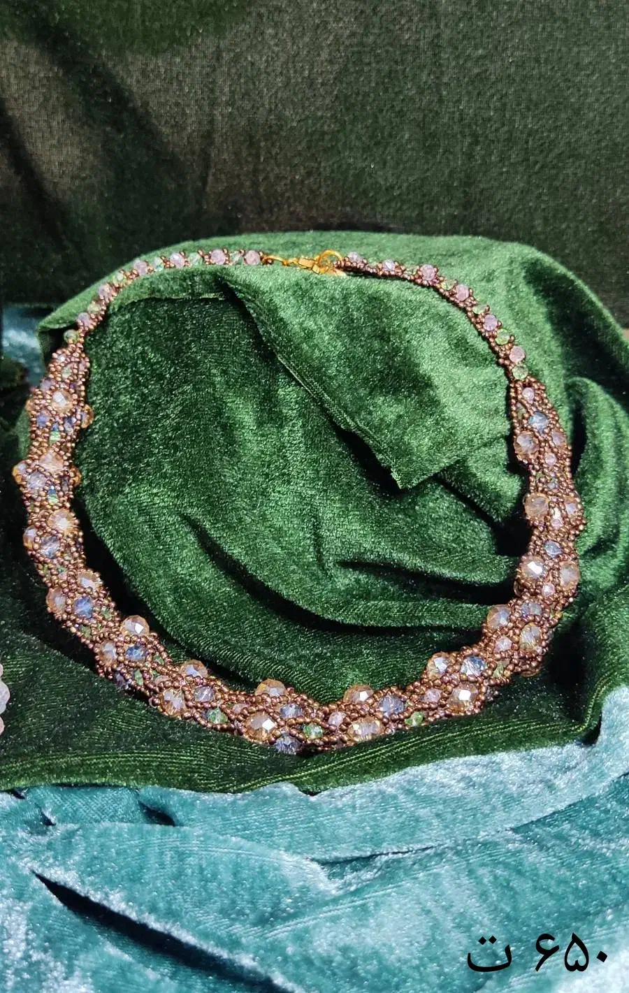 گردنبند،گوشواره،دستبند منجوق/ مهره بافی صنایع بافی|بدلیجات|شیراز, رازی|دیوار