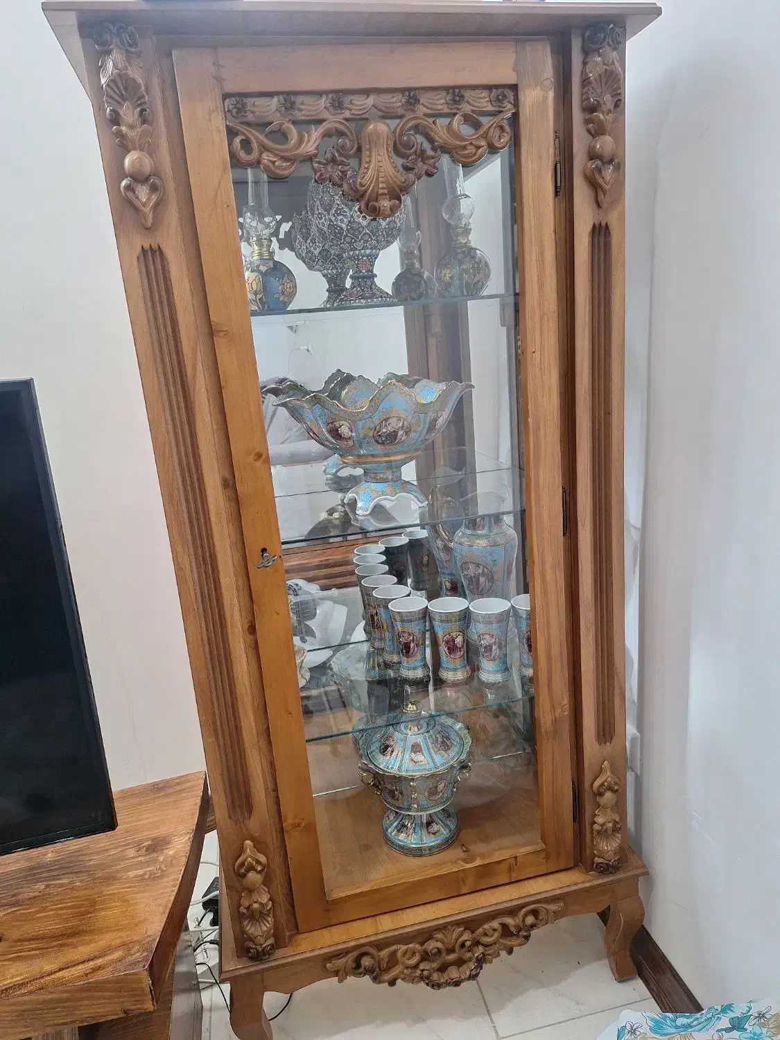 ویترین تمام چوب|بوفه، ویترین، کنسول|بروجن, |دیوار