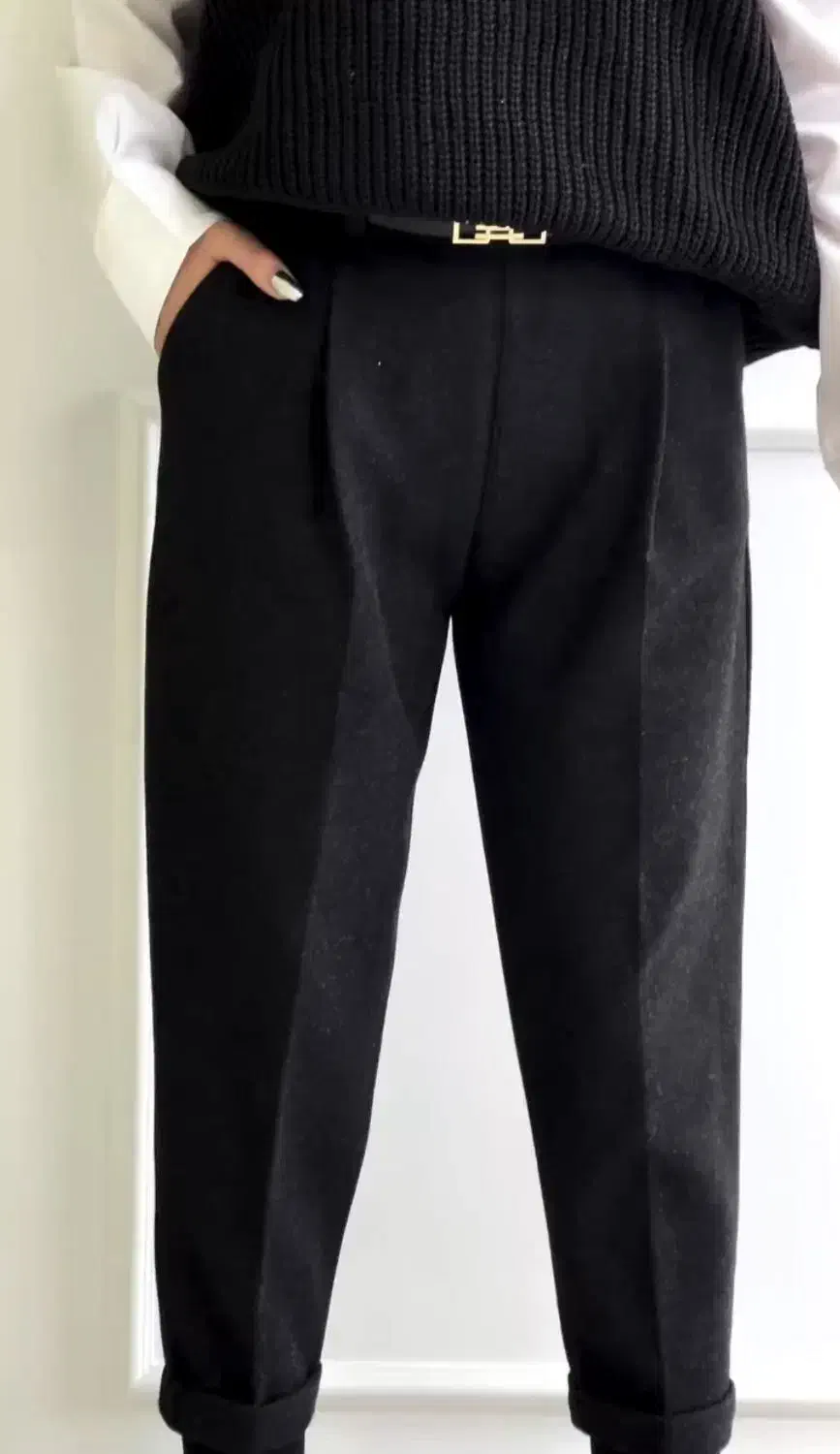 شلوار فوتر مام مشکی|لباس|بیرجند, |دیوار