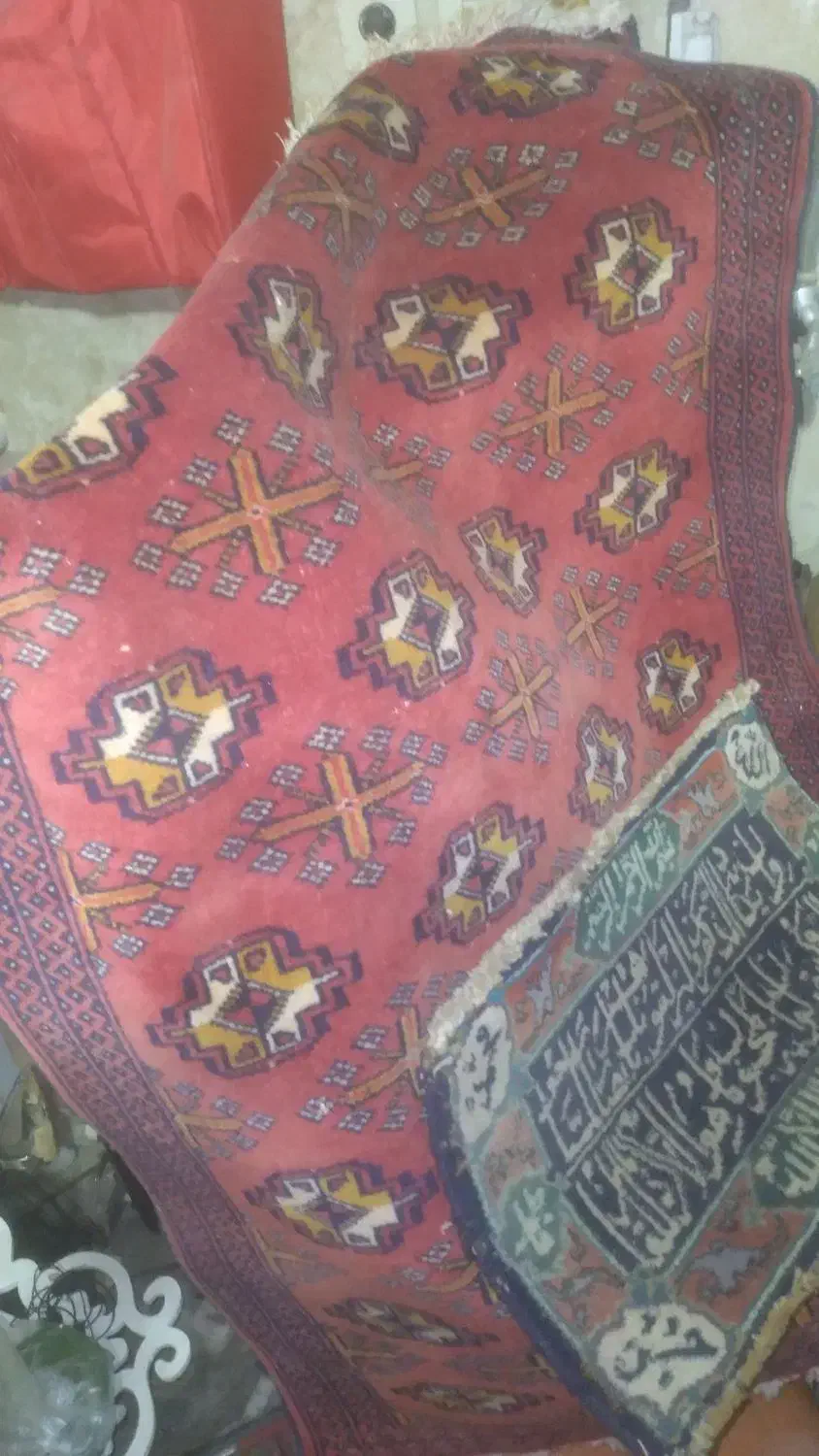قالیچه دستباف قدیمی  ا|فرش|ورامین, ورامین|دیوار