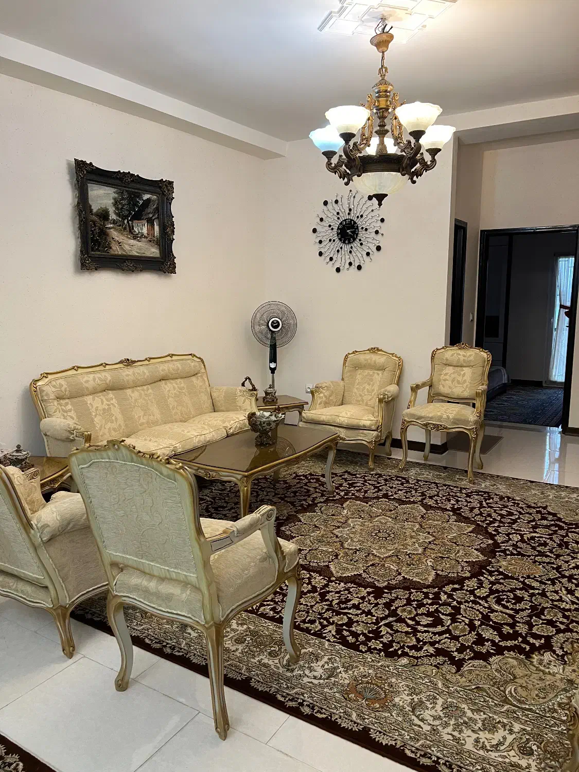 مبلمان ۹ نفره استیل به همراه ناهارخوری ۱۰ نفره|مبلمان خانگی و میز عسلی|قائم‌شهر, |دیوار