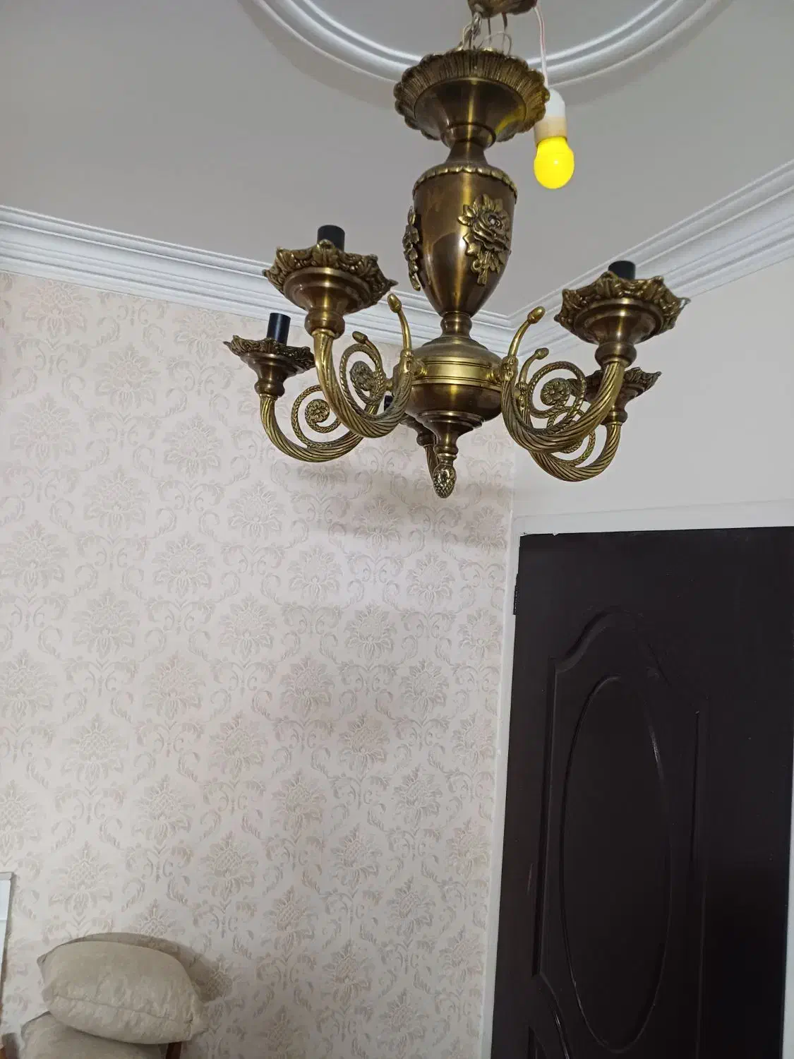 لوستر۵شاخه برنز|لوستر و چراغ آویز|تهران, نظامآباد|دیوار