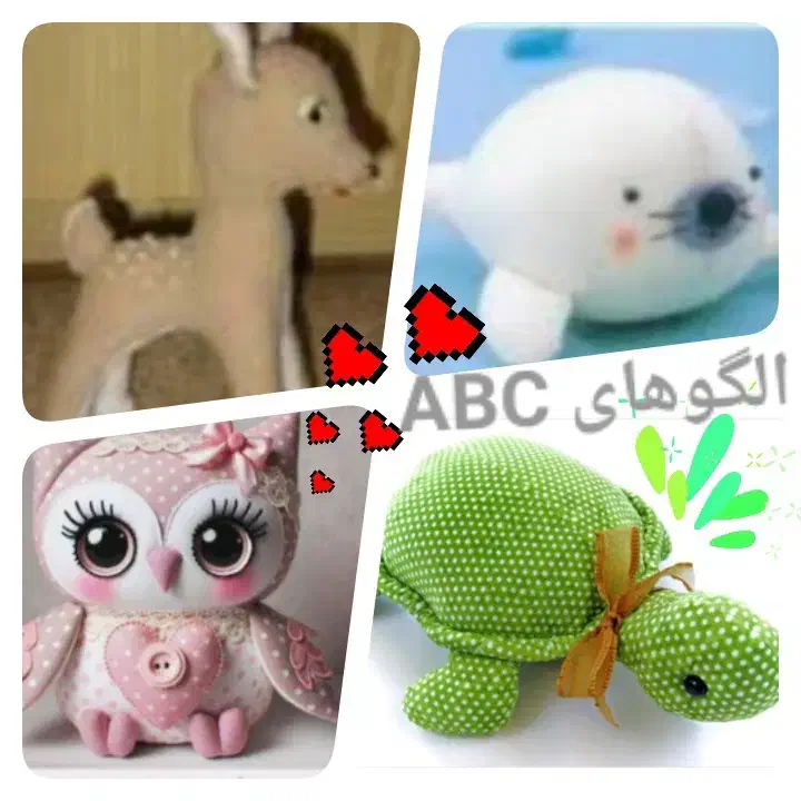 پک ۴ عدد الگوی عروسک با راهنمای کامل دوخت|لوازم خیاطی و بافتنی|تهران, باغ فیض|دیوار