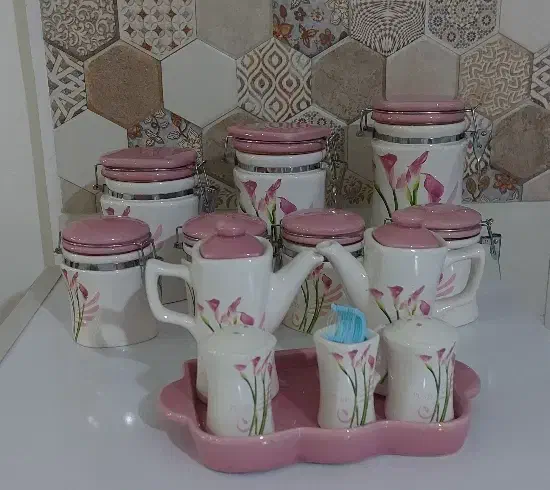 پا سماوری و جای ادویه ۱۳ تیکه|ظروف نگهدارنده، پلاستیکی، یک‌بارمصرف|زنجان, |دیوار