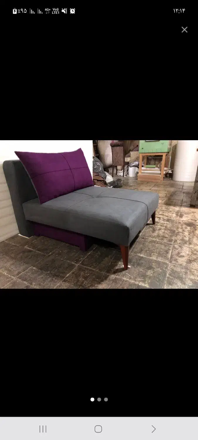 مبل تخت شو تک نفری،کاناپه تک نفری ،تخت|مبلمان خانگی و میز عسلی|تبریز, |دیوار