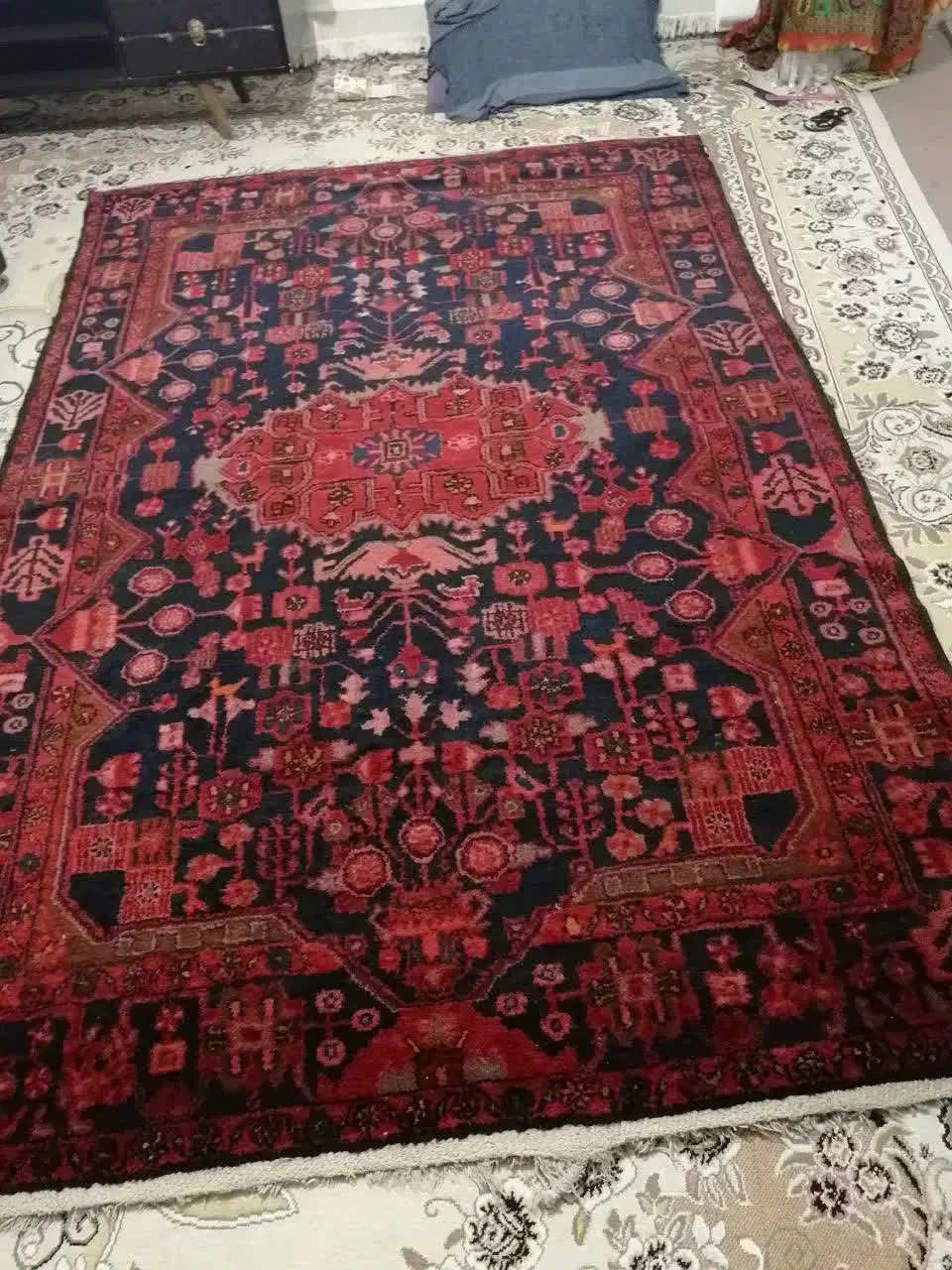 قالی دست بافت اصیل،مخصوص شب یلدا|فرش|خرمآباد, |دیوار