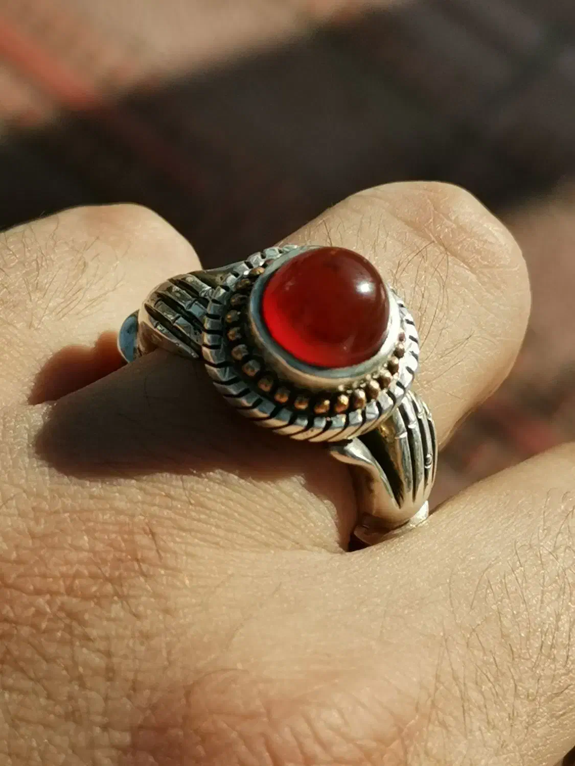 انگشتر دست دلبر سنگ عقیق سرخ یمنی|جواهرات|کرمانشاه, |دیوار