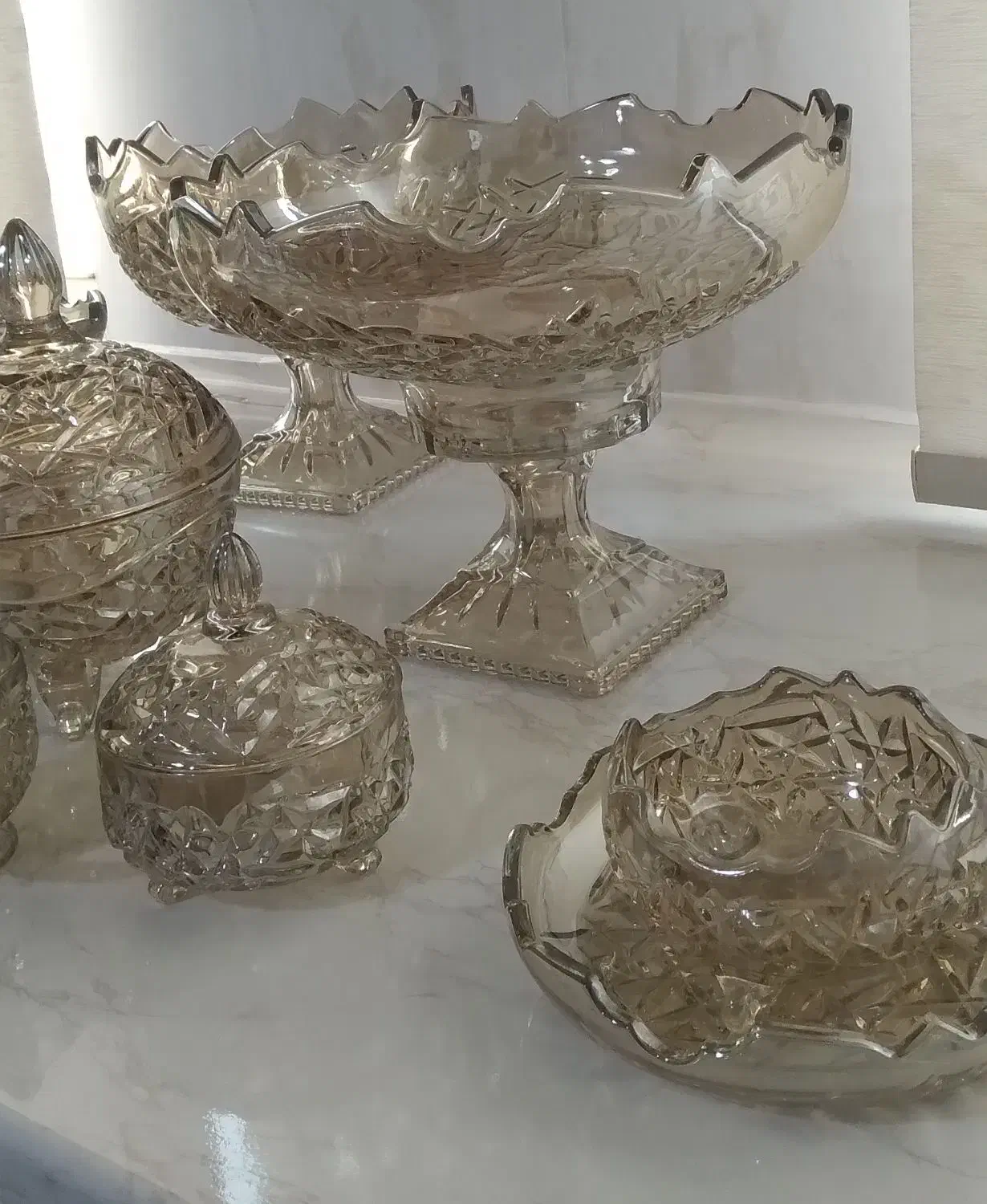 سرویس آجیل خوری شامپاینی ۱۸ نفره|ظروف سرو و پذیرایی|ساوه, |دیوار