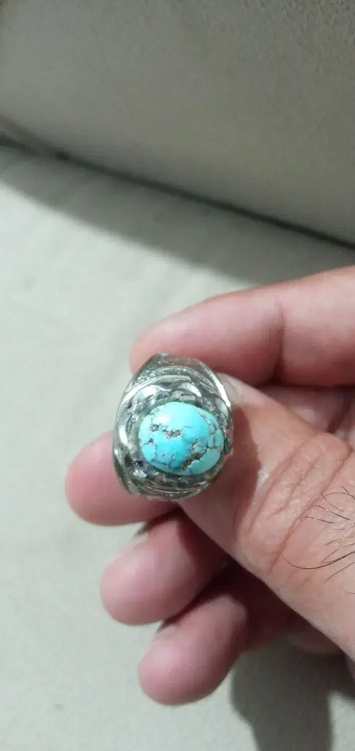 انگشتر فیروزه نیشابور و یه عددسنگ اصل|جواهرات|زابل, |دیوار