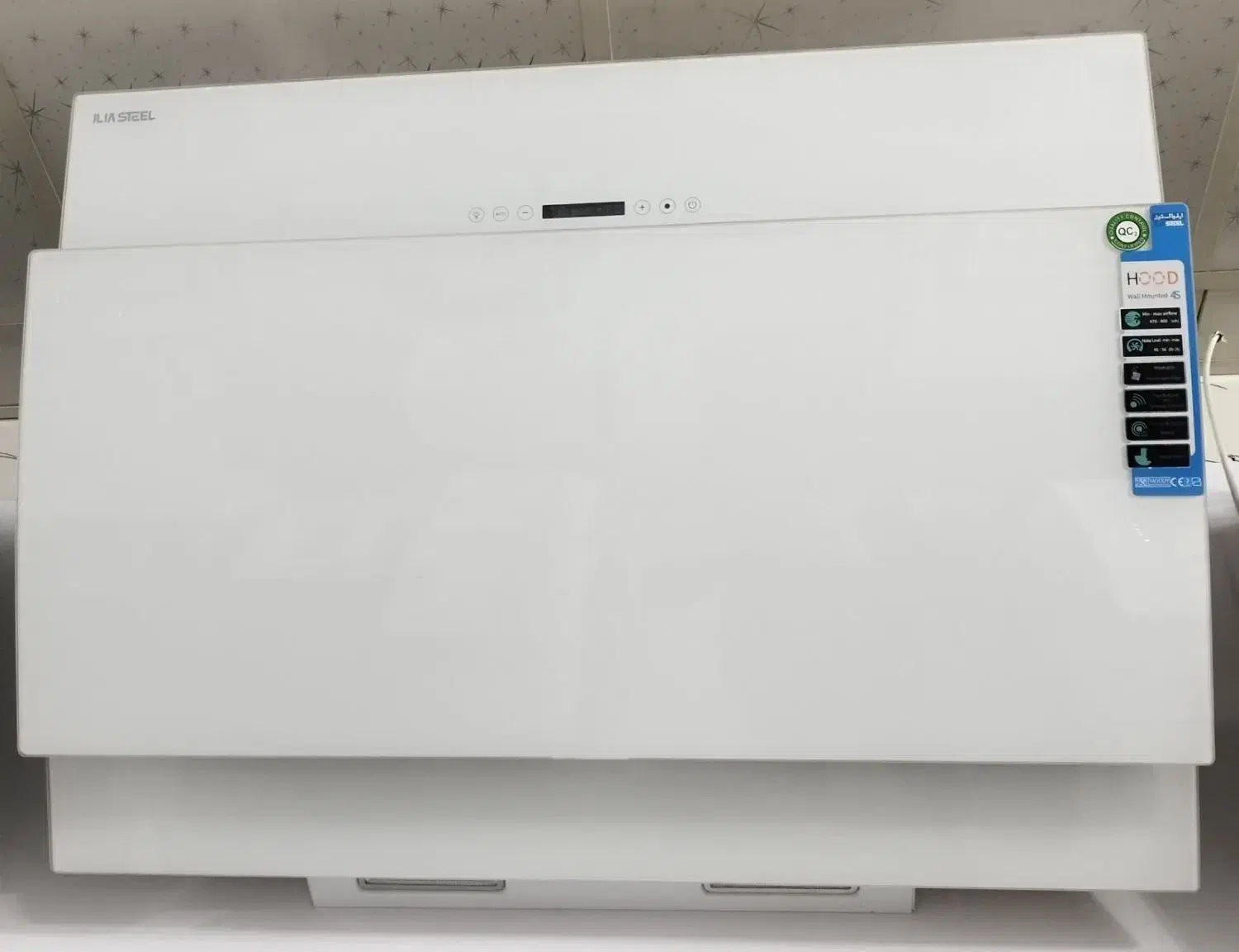 هود ایلیا استیل مدل سارینا سفید و سیاه خم|هود|قروه, |دیوار