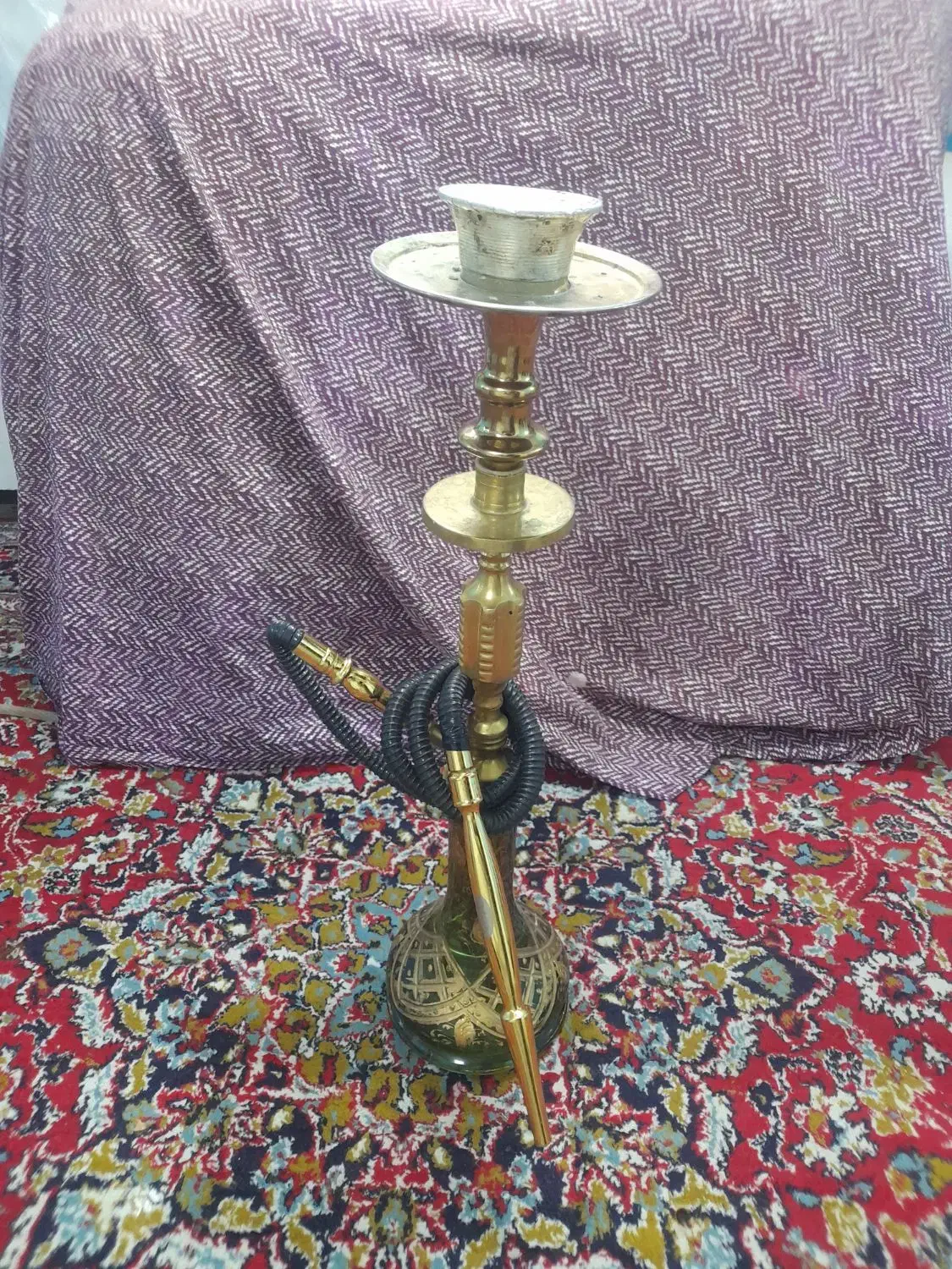 قلیون برنجی سنگین|کلکسیون و سرگرمی|تاکستان, |دیوار