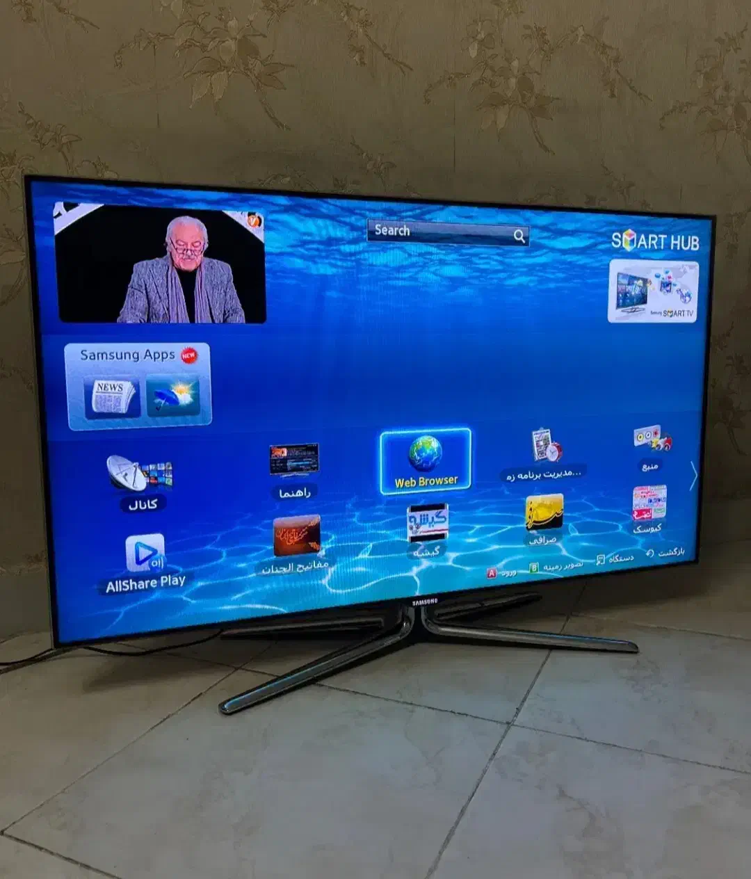 تلوزیون ۴۶ اینچ ال ای دی اسمارت سامسونگ اصل مالزی|تلویزیون و پروژکتور|کرمانشاه, |دیوار