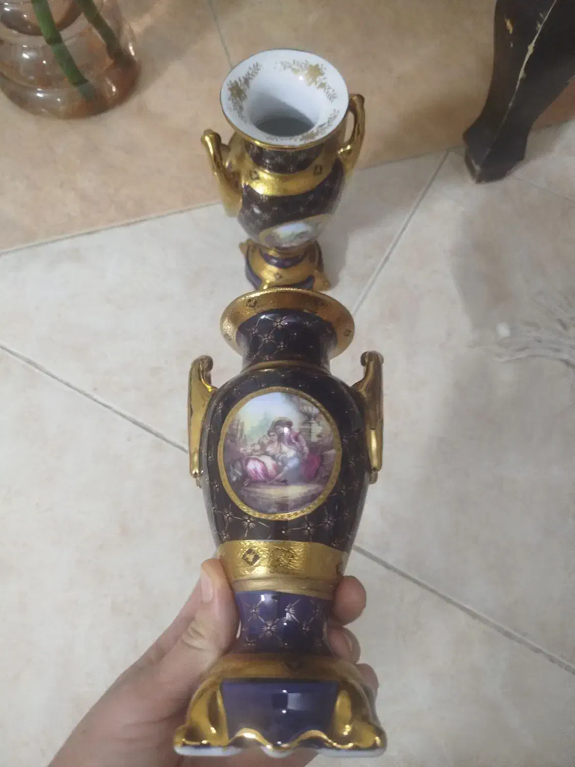 گلدان سرمه ای انتیک|کلکسیون اشیاء عتیقه|کوهسار (البرز), |دیوار