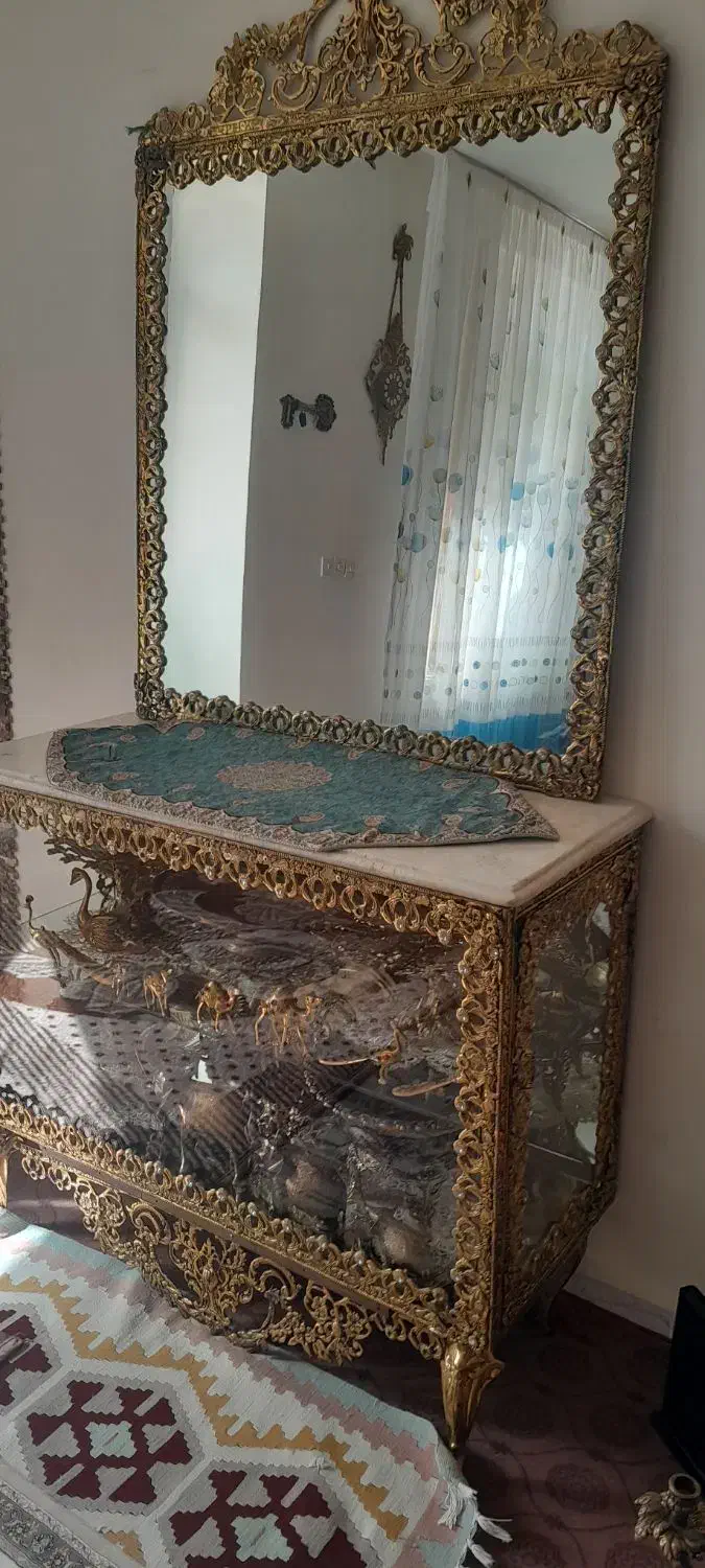 آینه کنسول برنز|مبلمان خانگی و میز عسلی|مشگین شهر, |دیوار