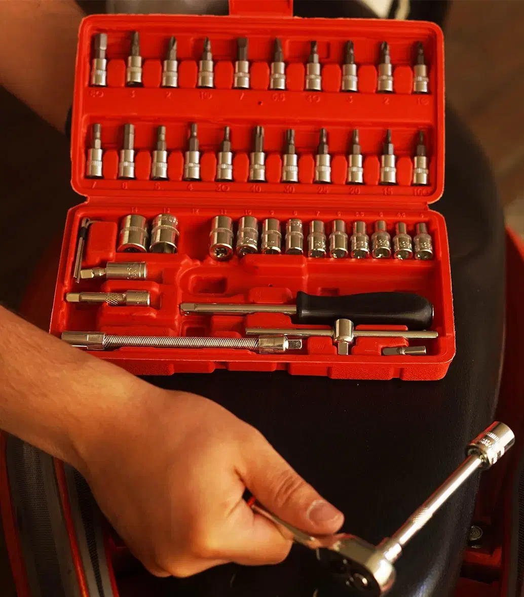 آچار بکس 46 عددی (آکبند شرکتی) جعبه ابزار حرفه ای|ابزارآلات|زاهدان, |دیوار