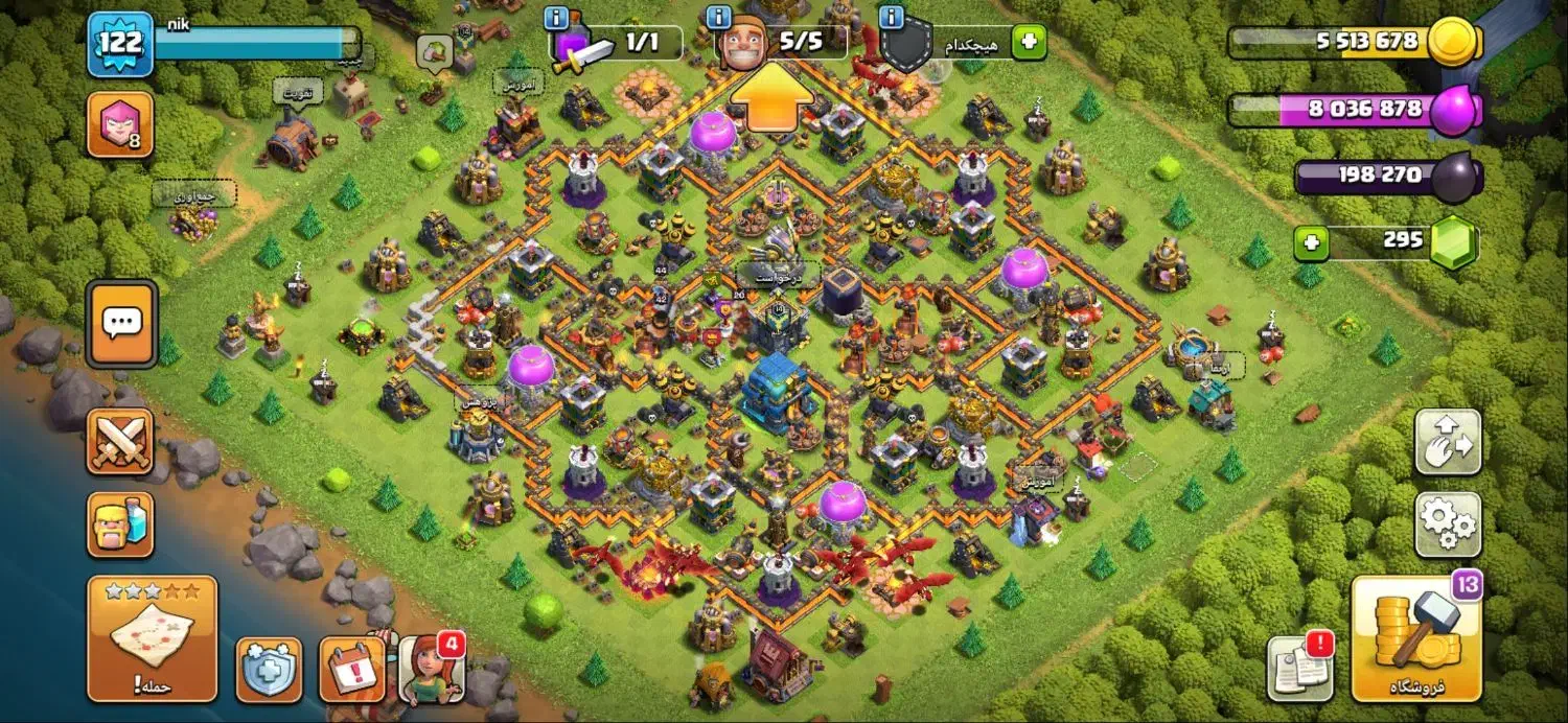 کلش آف کلنز فروشی|کنسول، بازی ویدئویی و آنلاین|تنکابن, |دیوار