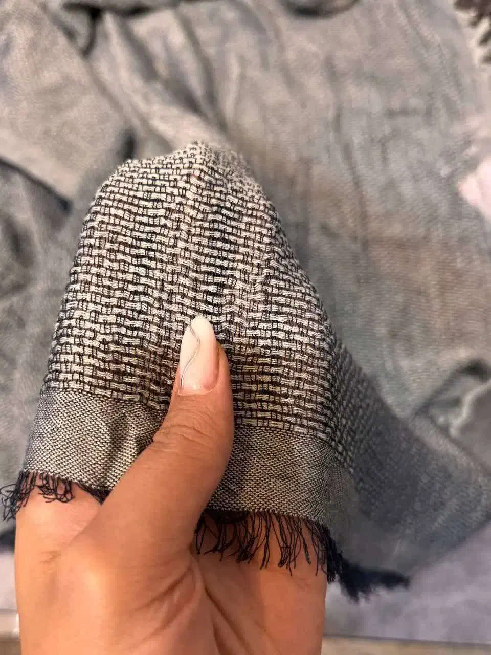 شال حصیری چهارطرف ریش در 12رنگ|لباس|گلپایگان, |دیوار