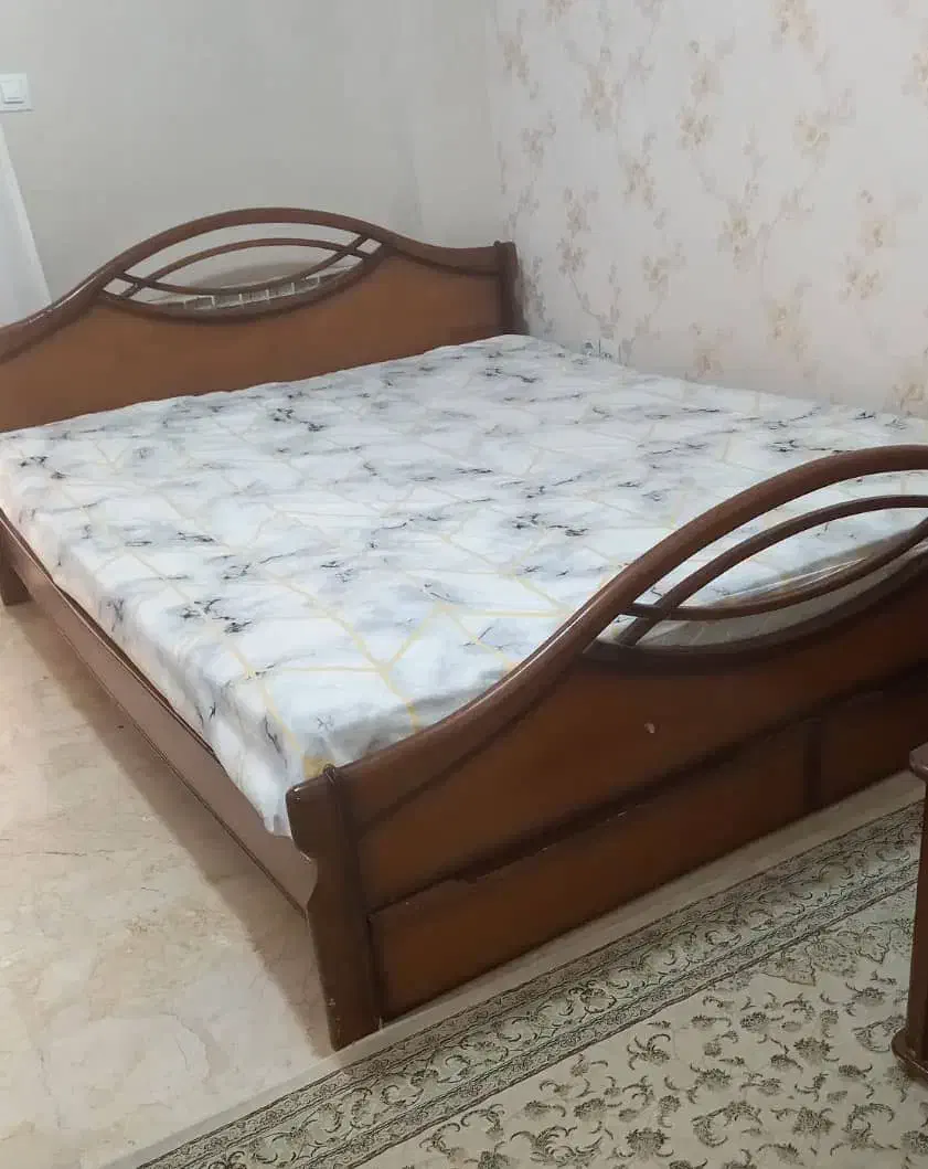 تخت دونفره تمام چوب|تخت و سرویس خواب|تهران, مینی‌سیتی (شهرک نفت)|دیوار