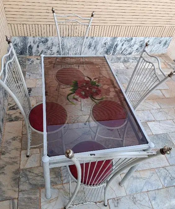 میز ناهارخوری چهار نفره|میز و صندلی غذاخوری|گناباد, |دیوار