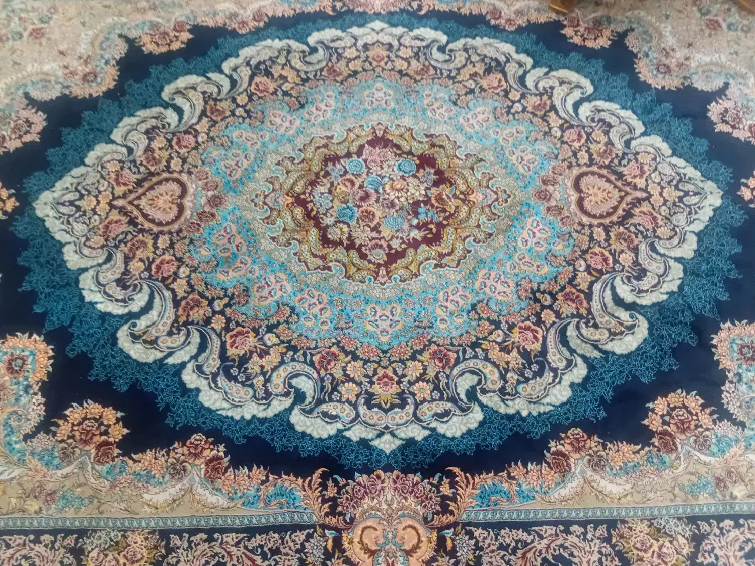 فرش سرمه ایی ۹ متری و فرش راهرو ۱در ۳|فرش|اهواز, زیتون کارمندی|دیوار
