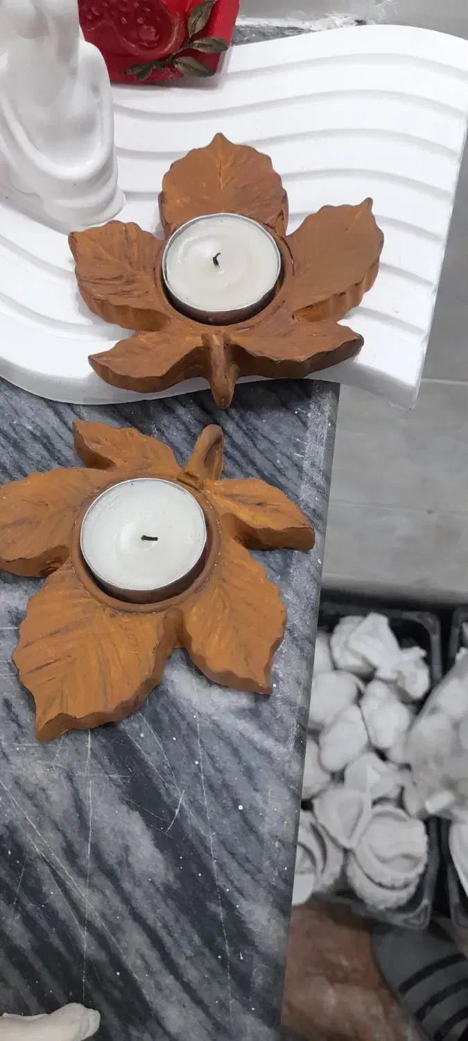 جا شمعی طرح برگ|مجسمه، تندیس، ماکت|بندر انزلی, مسکن مهر|دیوار